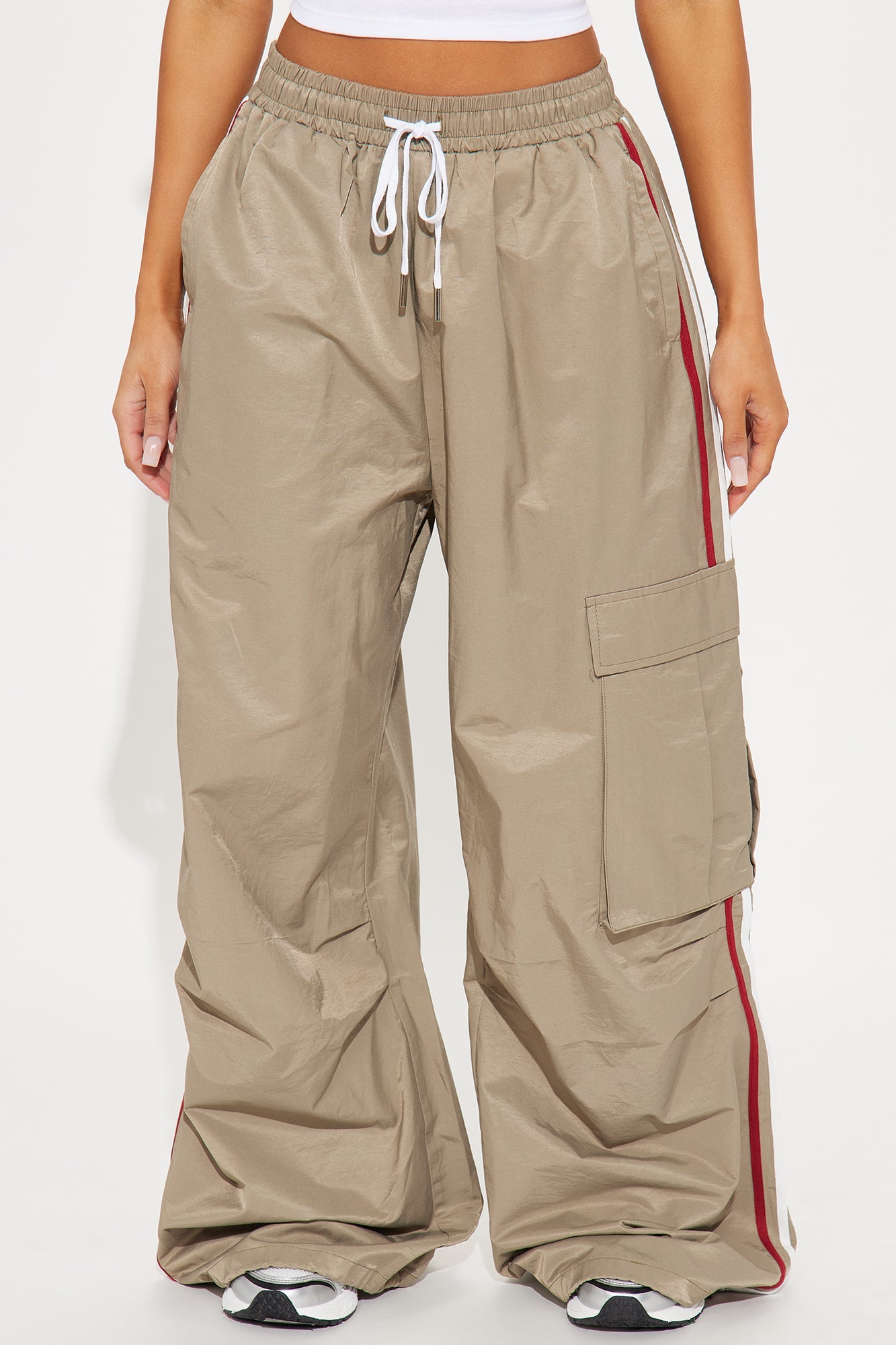 What She Said Windbreaker Track Pant - Charcoal