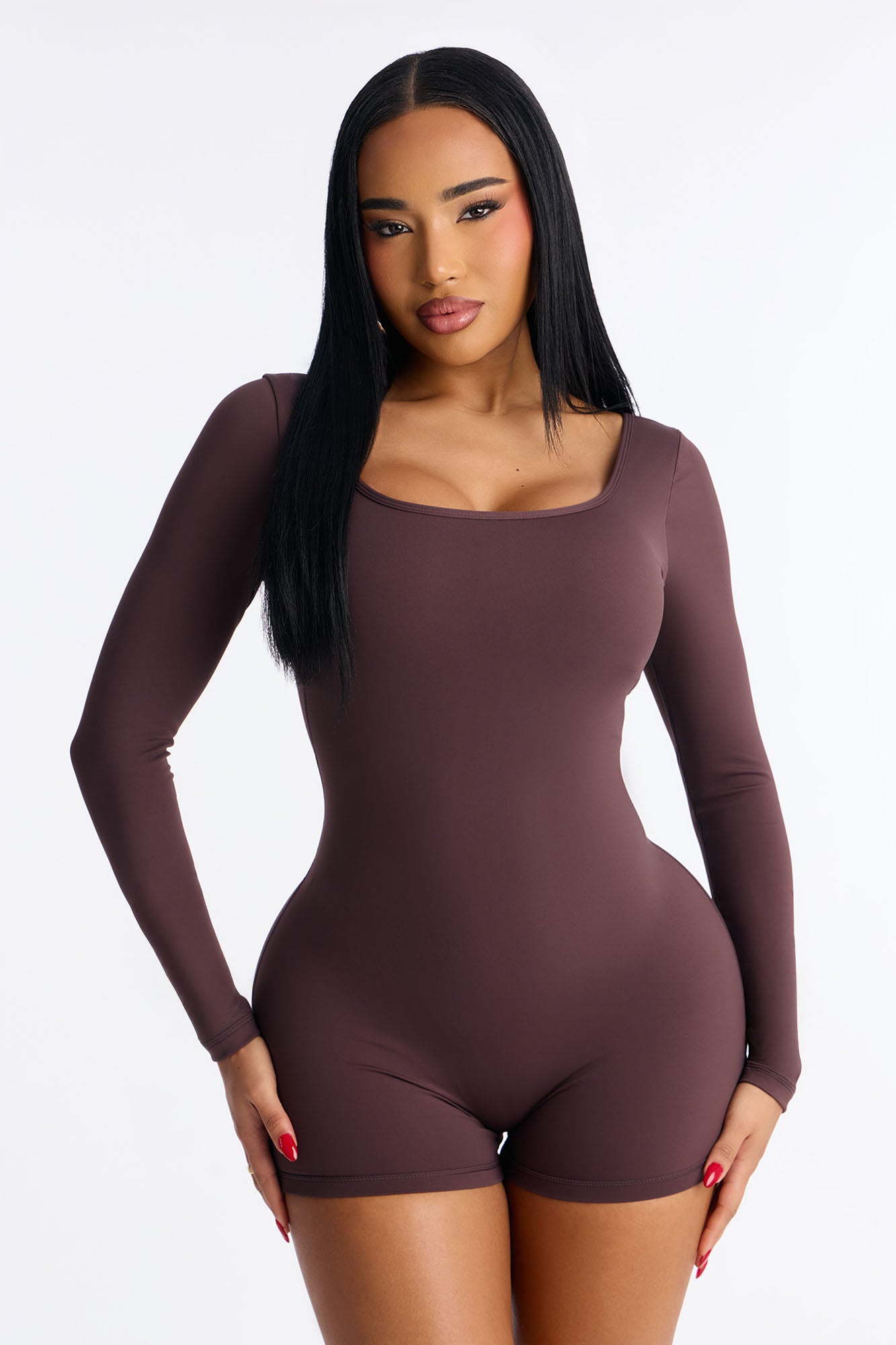 Ready To Move Tie Back Romper - Brown