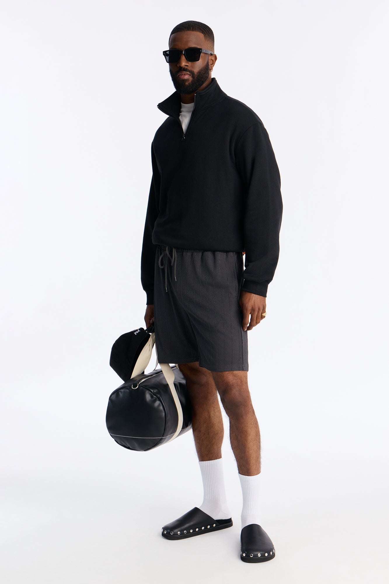 Built For Success Quarter Zip Sweatshirt - Black
