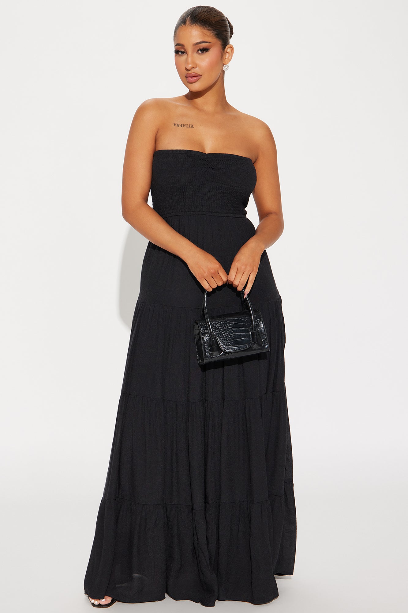 Juliette Tube Maxi Dress - Black
