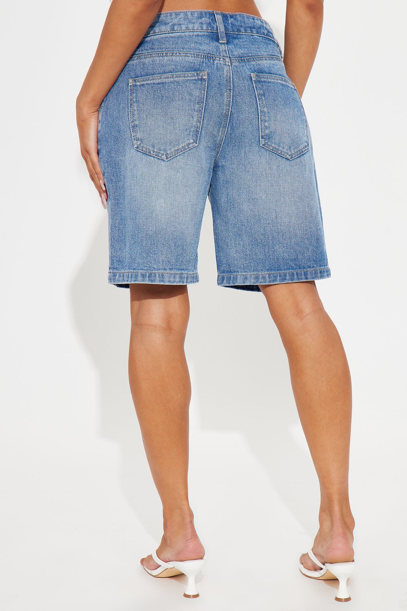 All Day Non Stretch Denim Jorts - Medium Wash