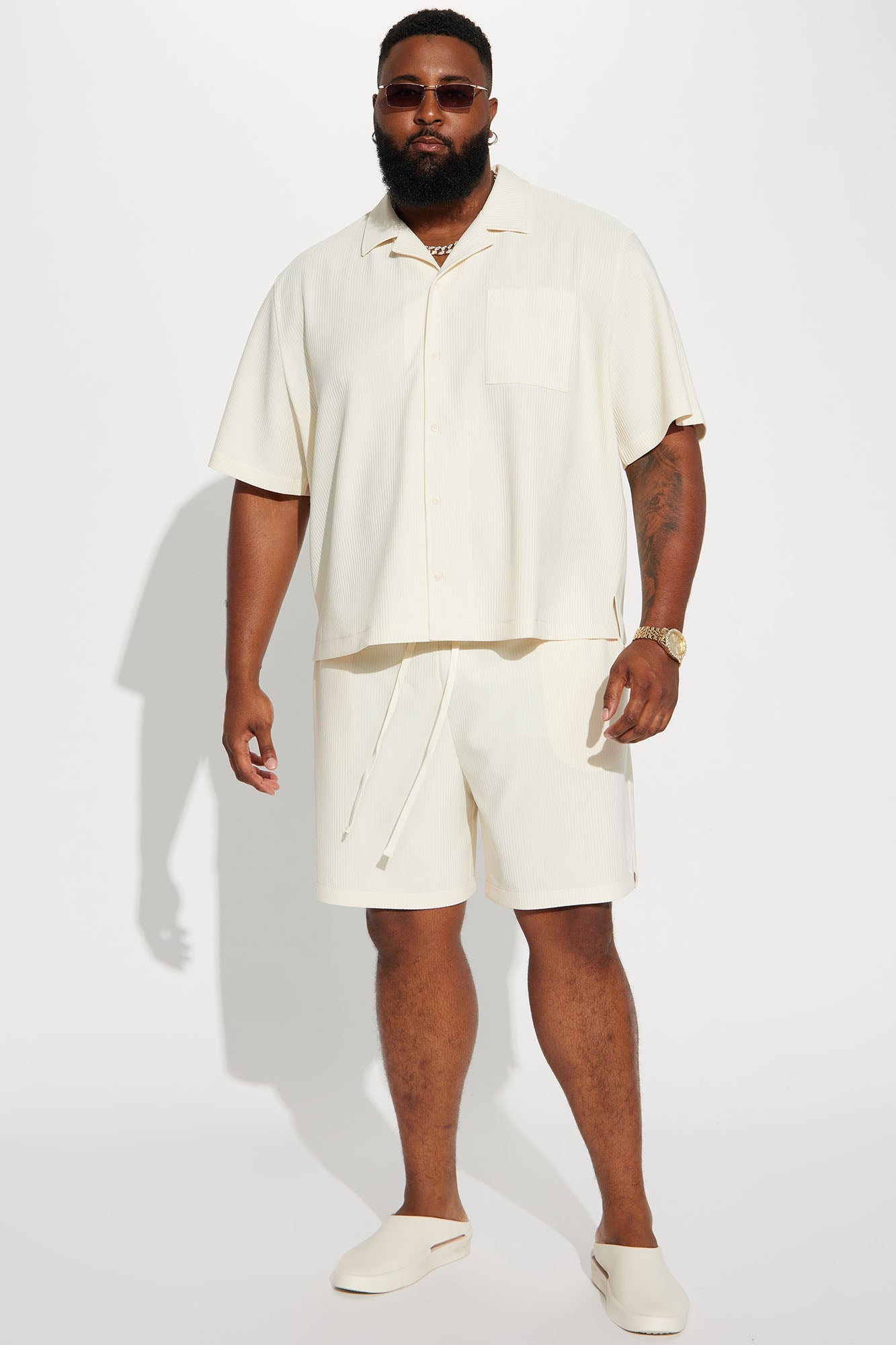 Show Up Basketball Short - Off White