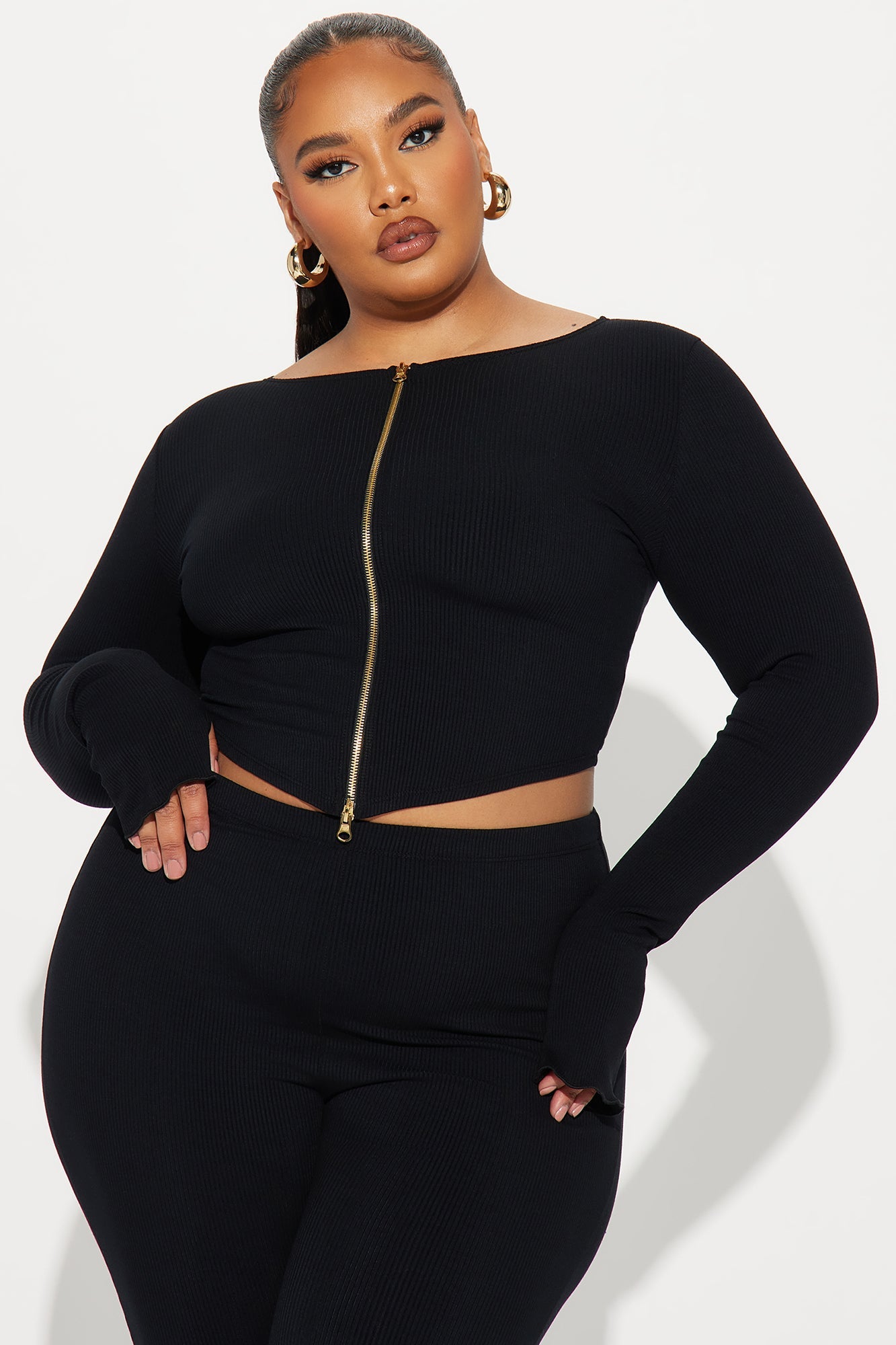 Kira Snatched Pant Set - Black