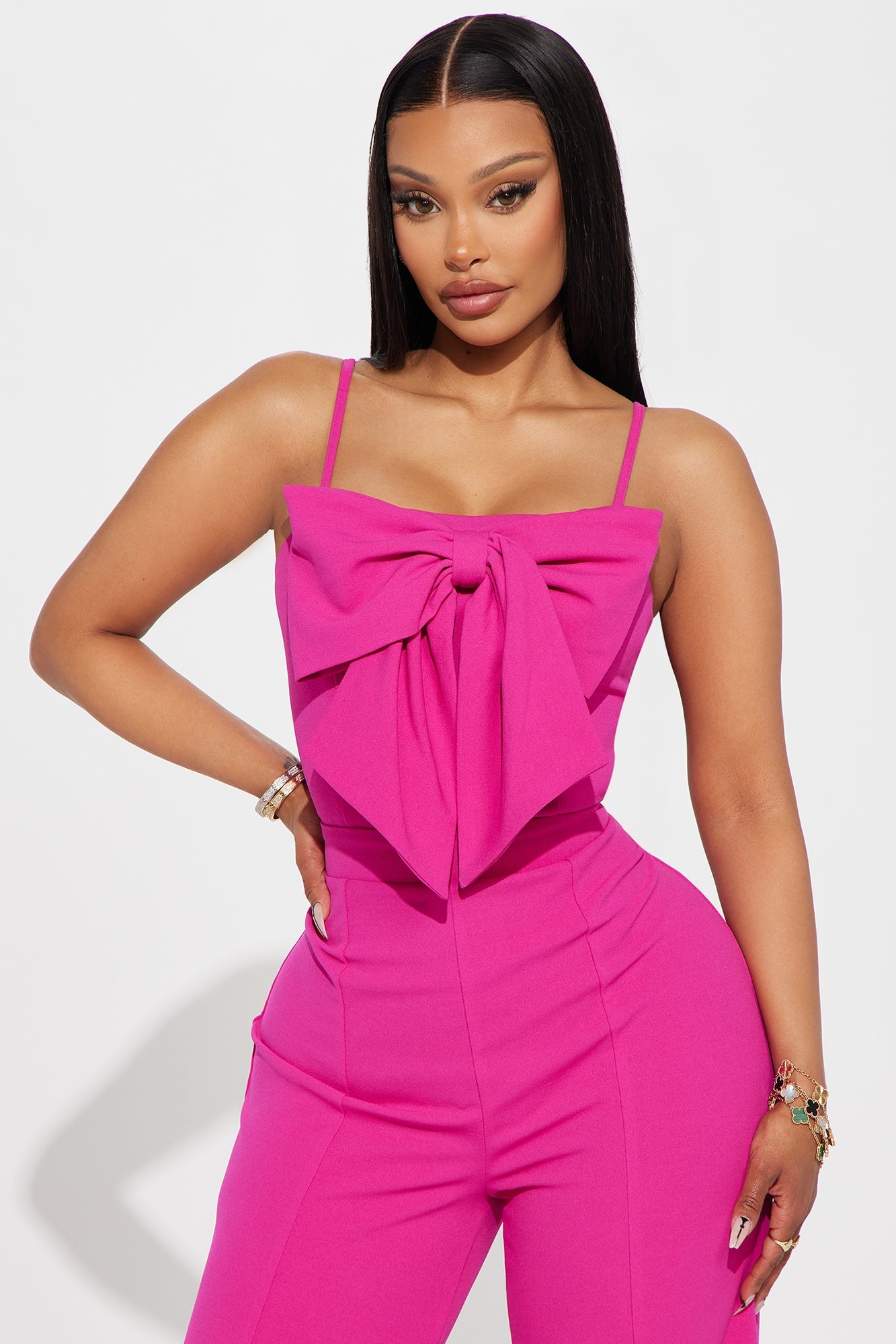 Your Best Wish Jumpsuit - Fuchsia
