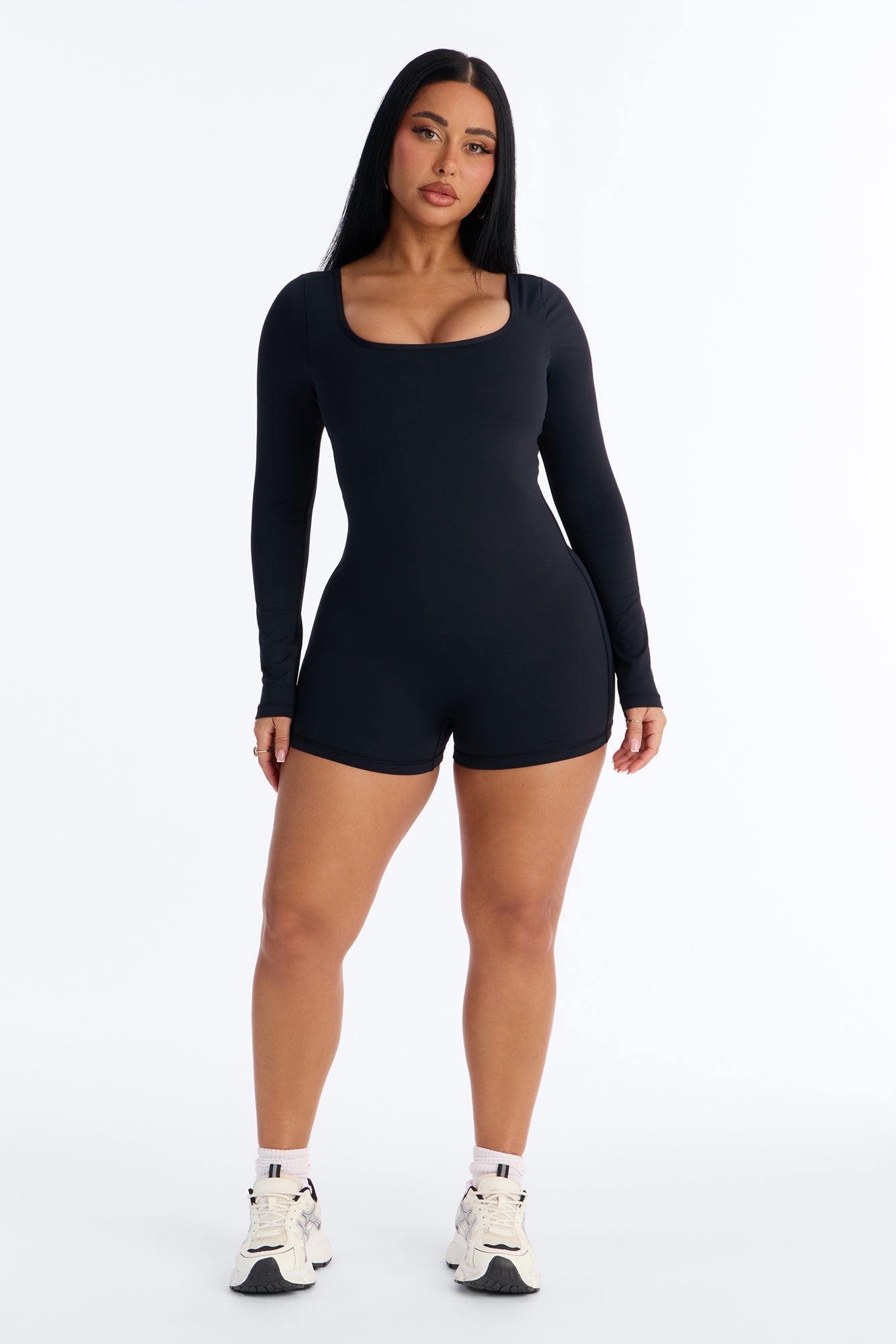 Ready To Move Tie Back Romper - Black