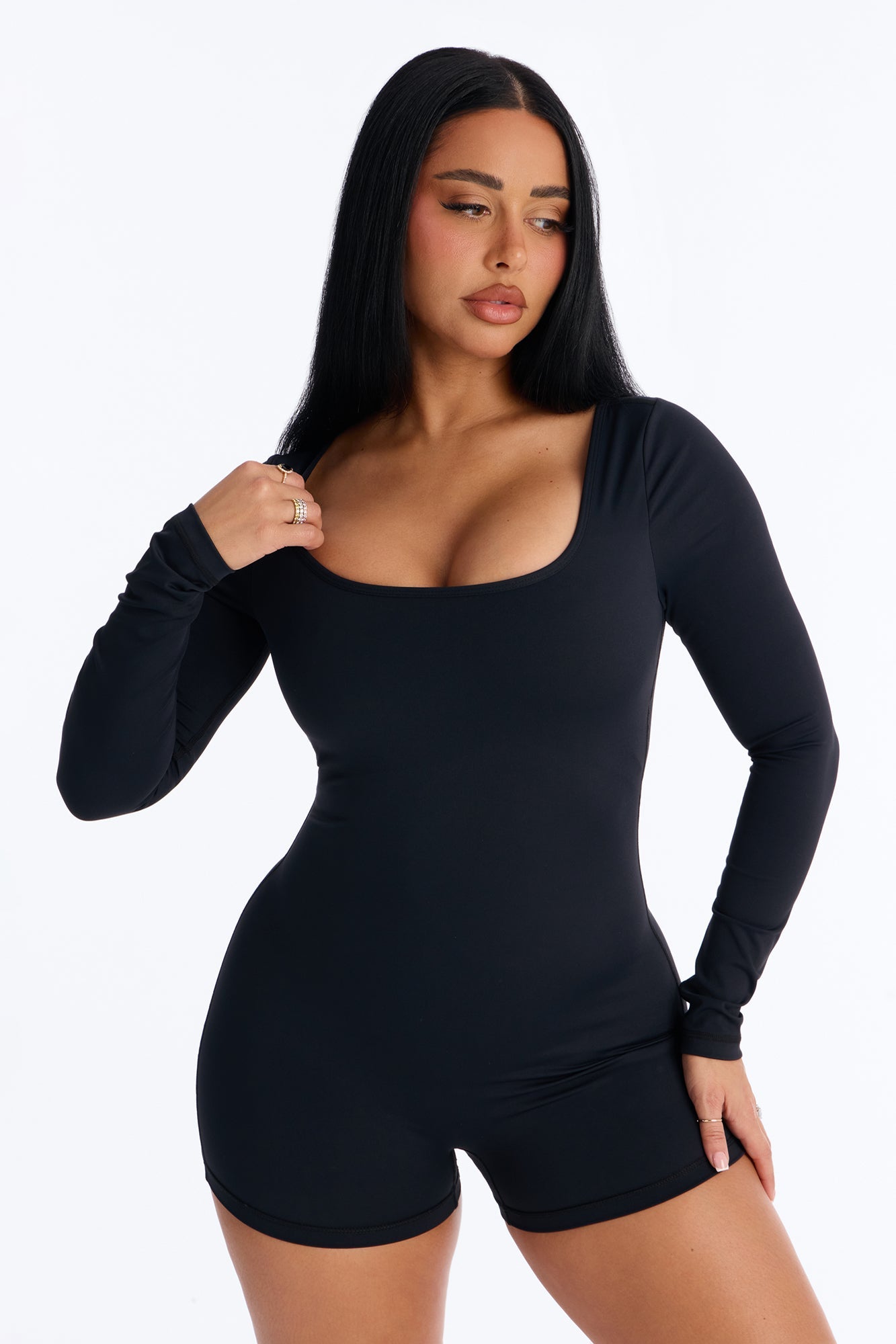 Ready To Move Tie Back Romper - Black