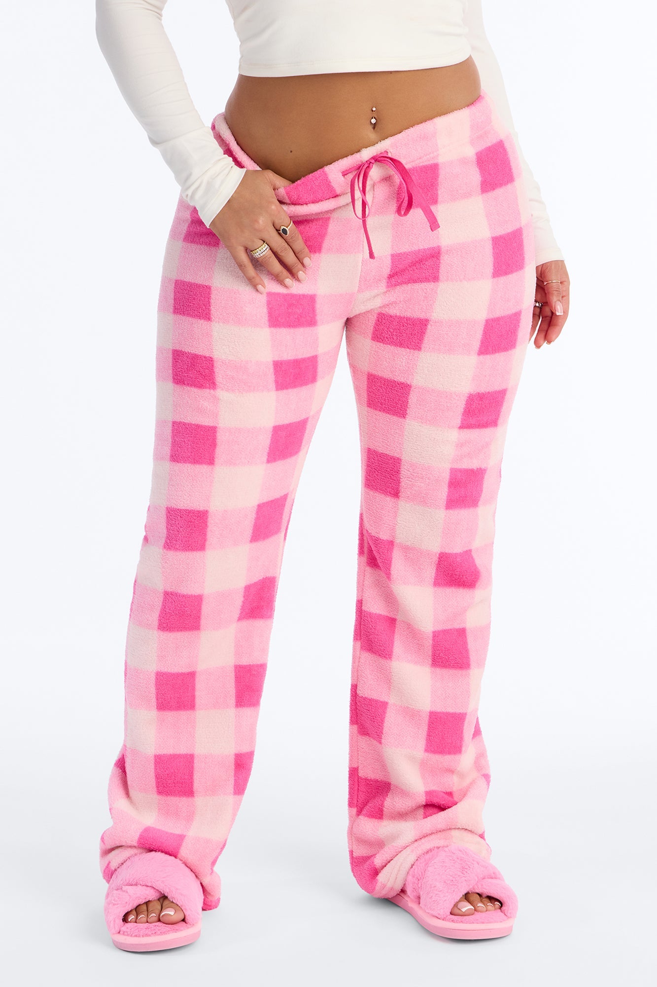 Cozy Nights Plush PJ Pants - Pink/combo