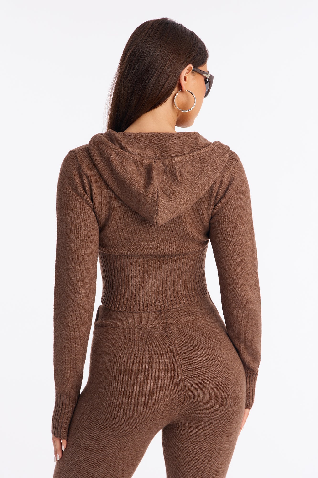 CozyCash Sweater Zip Up Hoodie - Chestnut