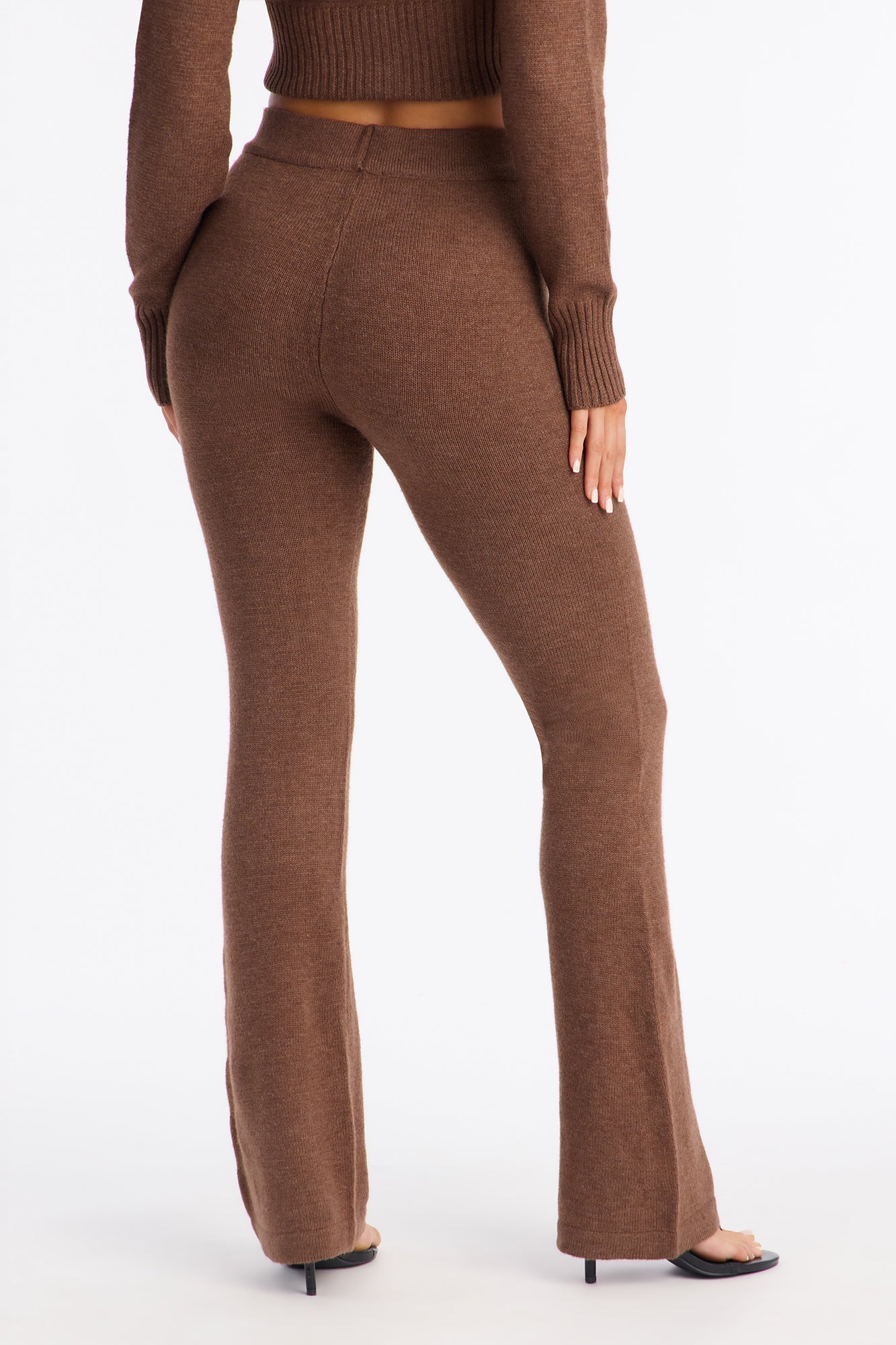 CozyCash Sweater Flare Pant - Chestnut