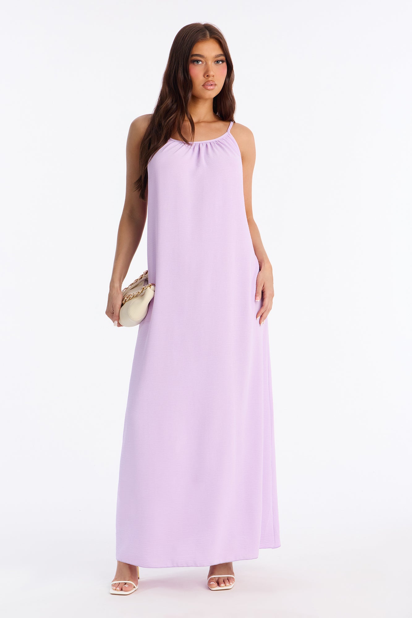 On Chill Mode Scoop Back Maxi Dress - Lavender