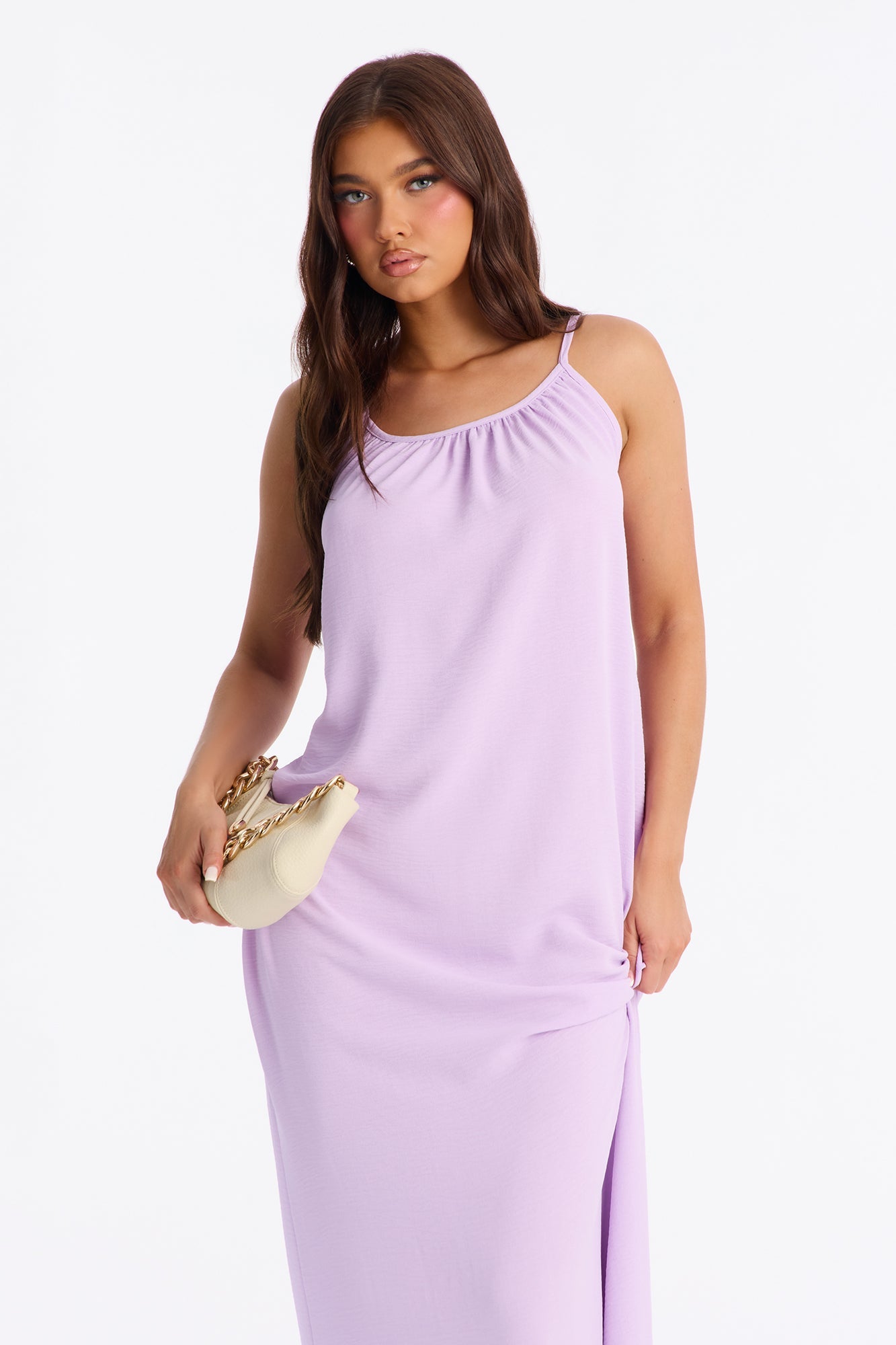 On Chill Mode Scoop Back Maxi Dress - Lavender