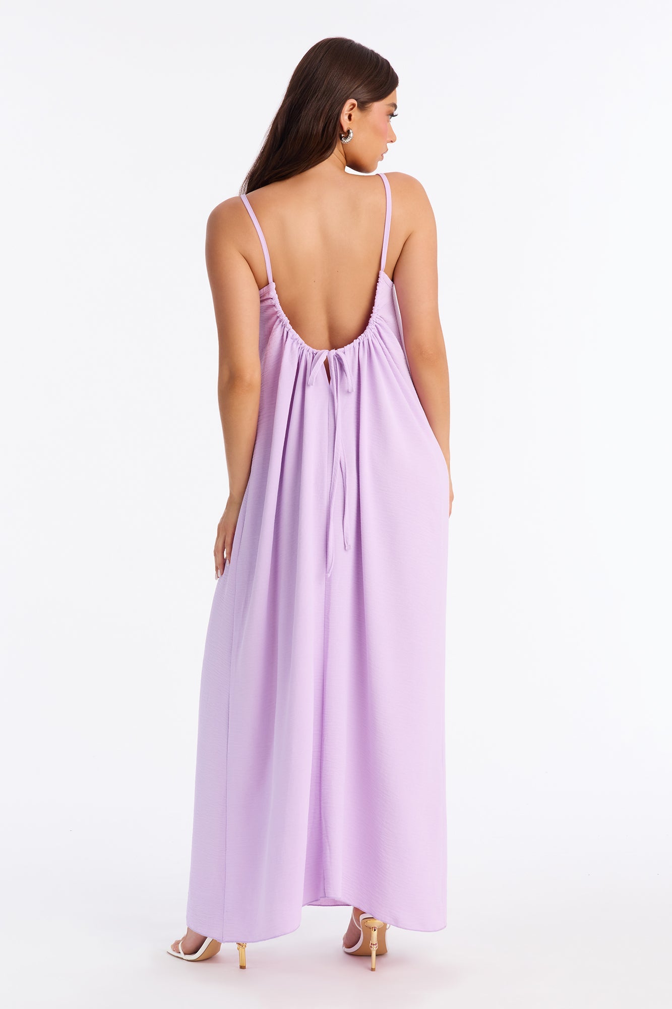 On Chill Mode Scoop Back Maxi Dress - Lavender