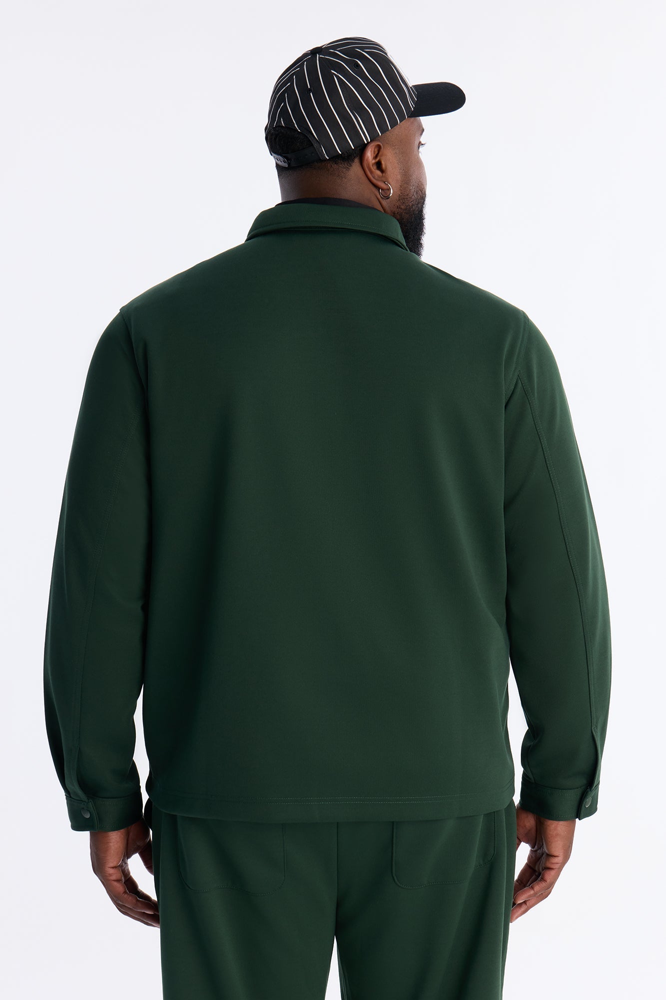 Structured Fleece Coaches Jacket - Green