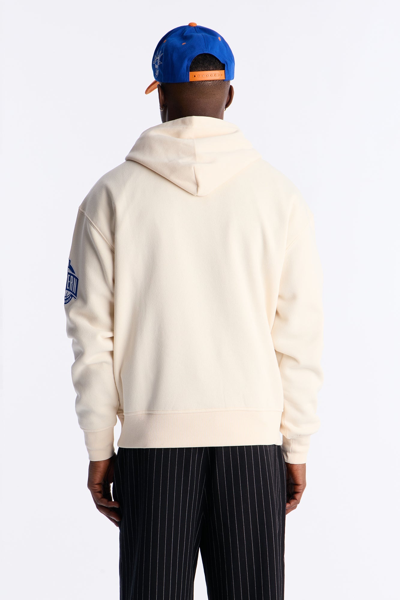 Knicks Embroidered Oversized Hoodie - Cream