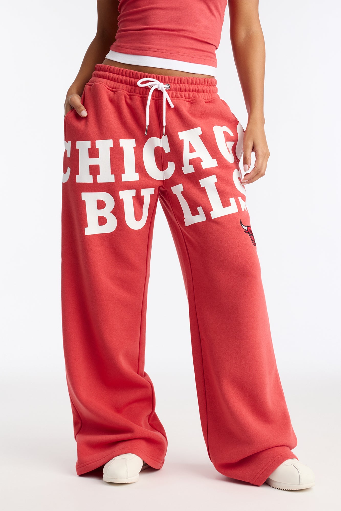 NBA Chicago Bulls Wide Leg Pant - Red