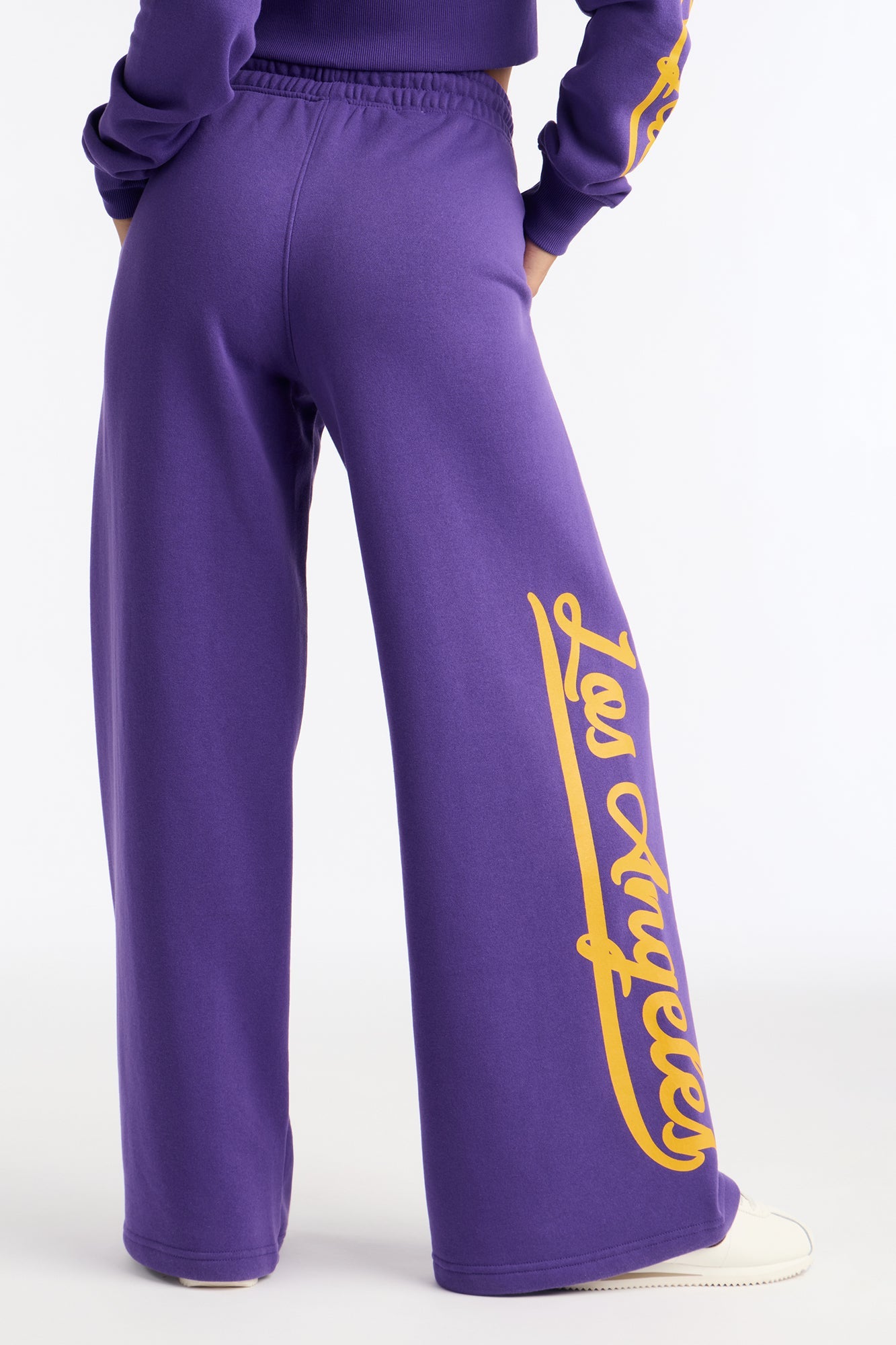 NBA LA Lakers Fleece Wide Leg Pants - Purple