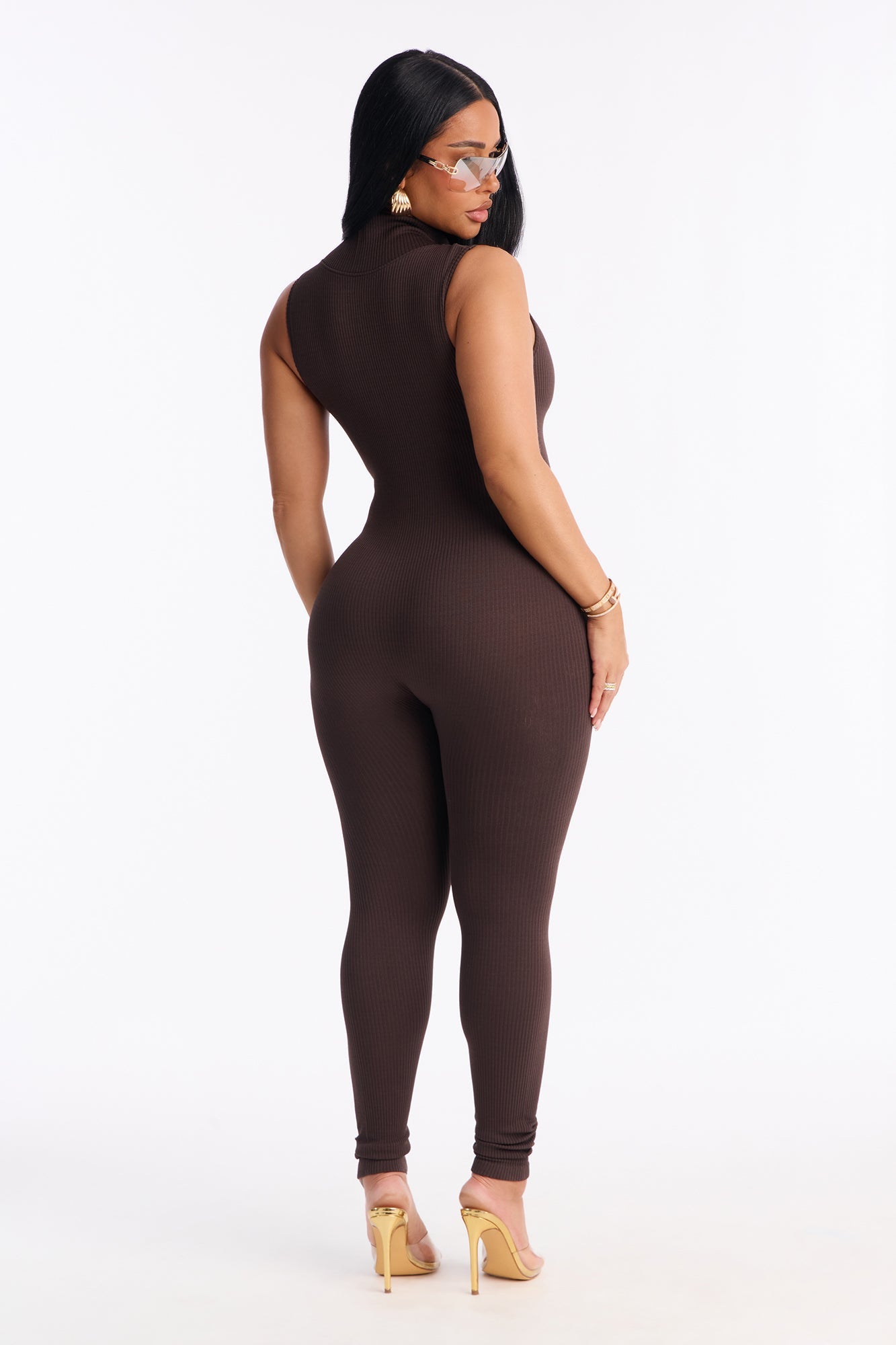 Brynne Seamless Jumpsuit - Chocolate