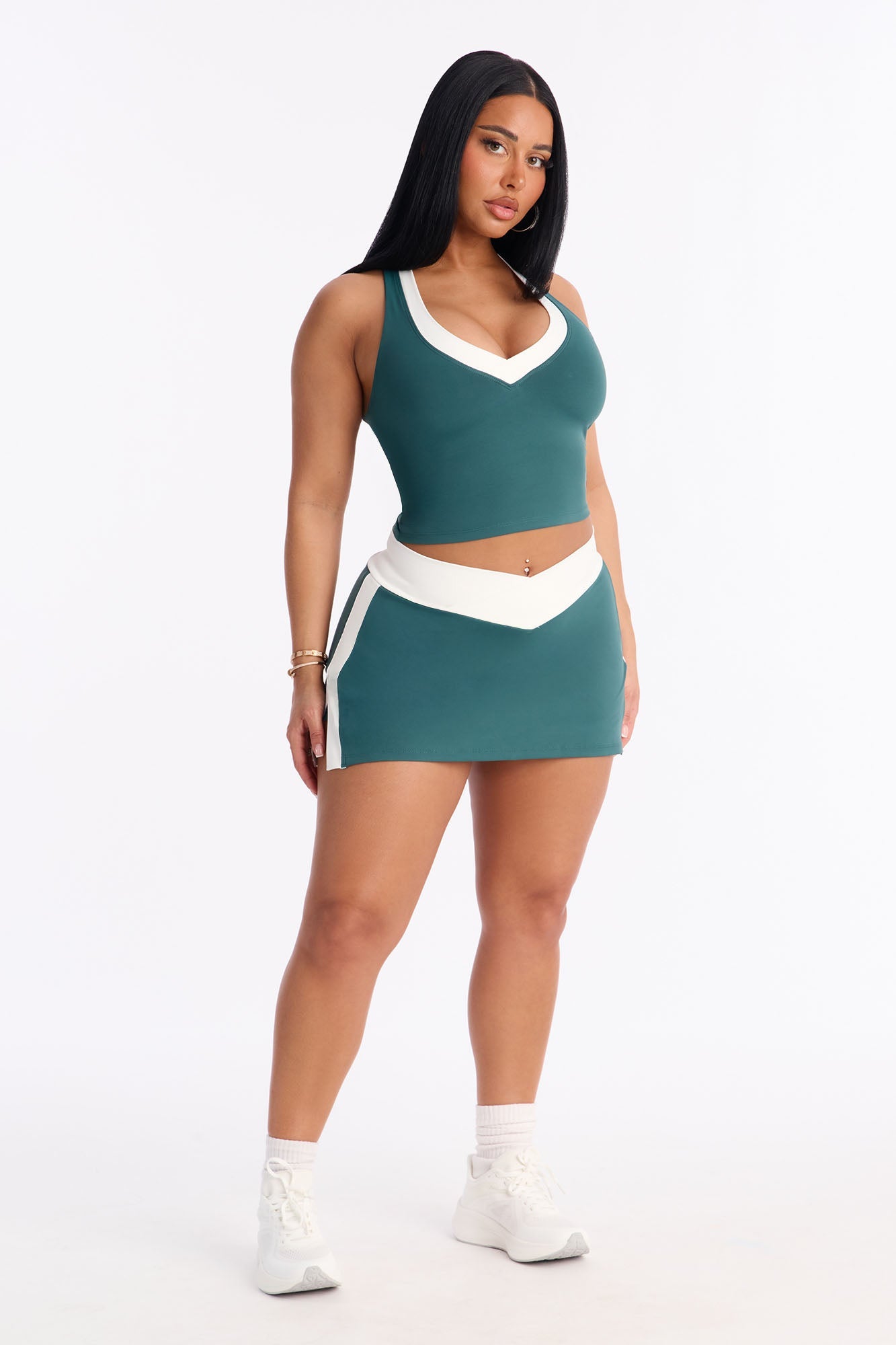 Elena Racerback Skirt Set - Hunter