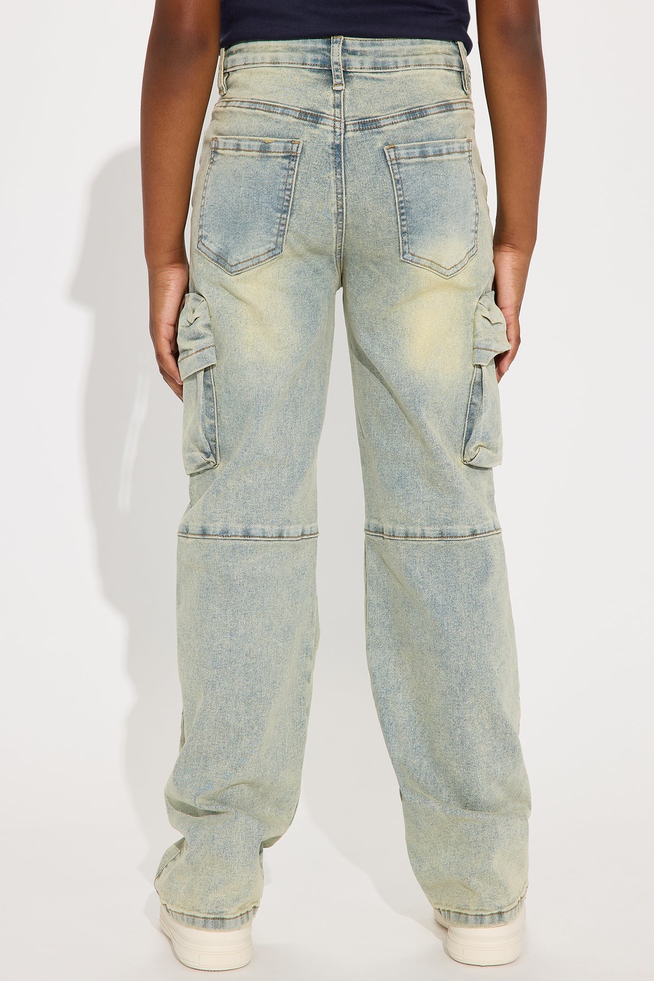 Mini Sylvie Cargo Jeans - Vintage Wash