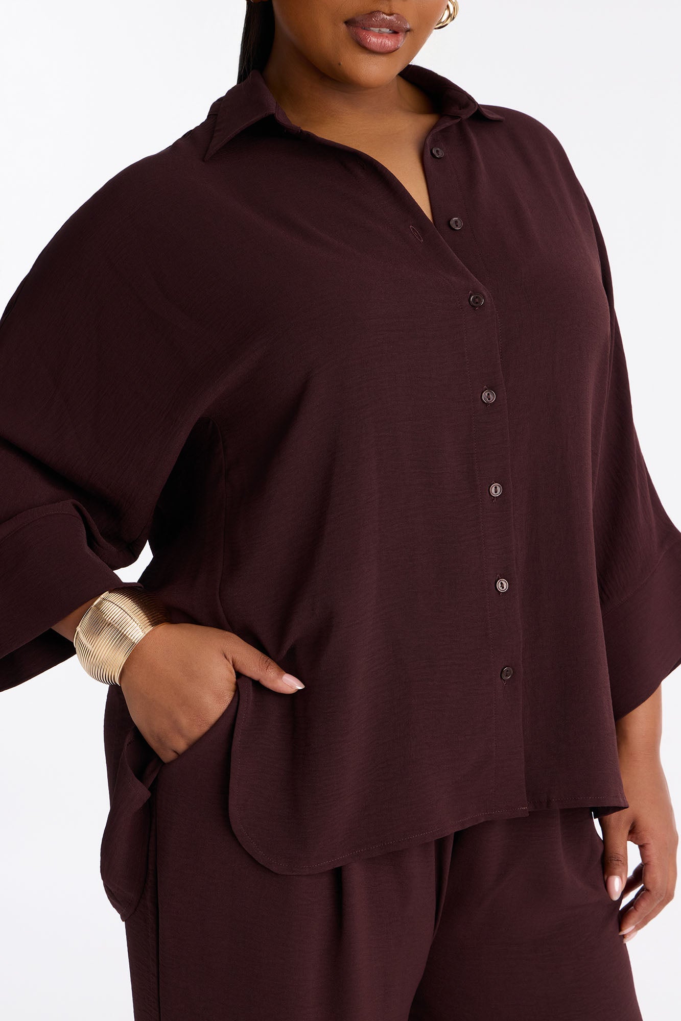 Tiana Pant Set - Chocolate