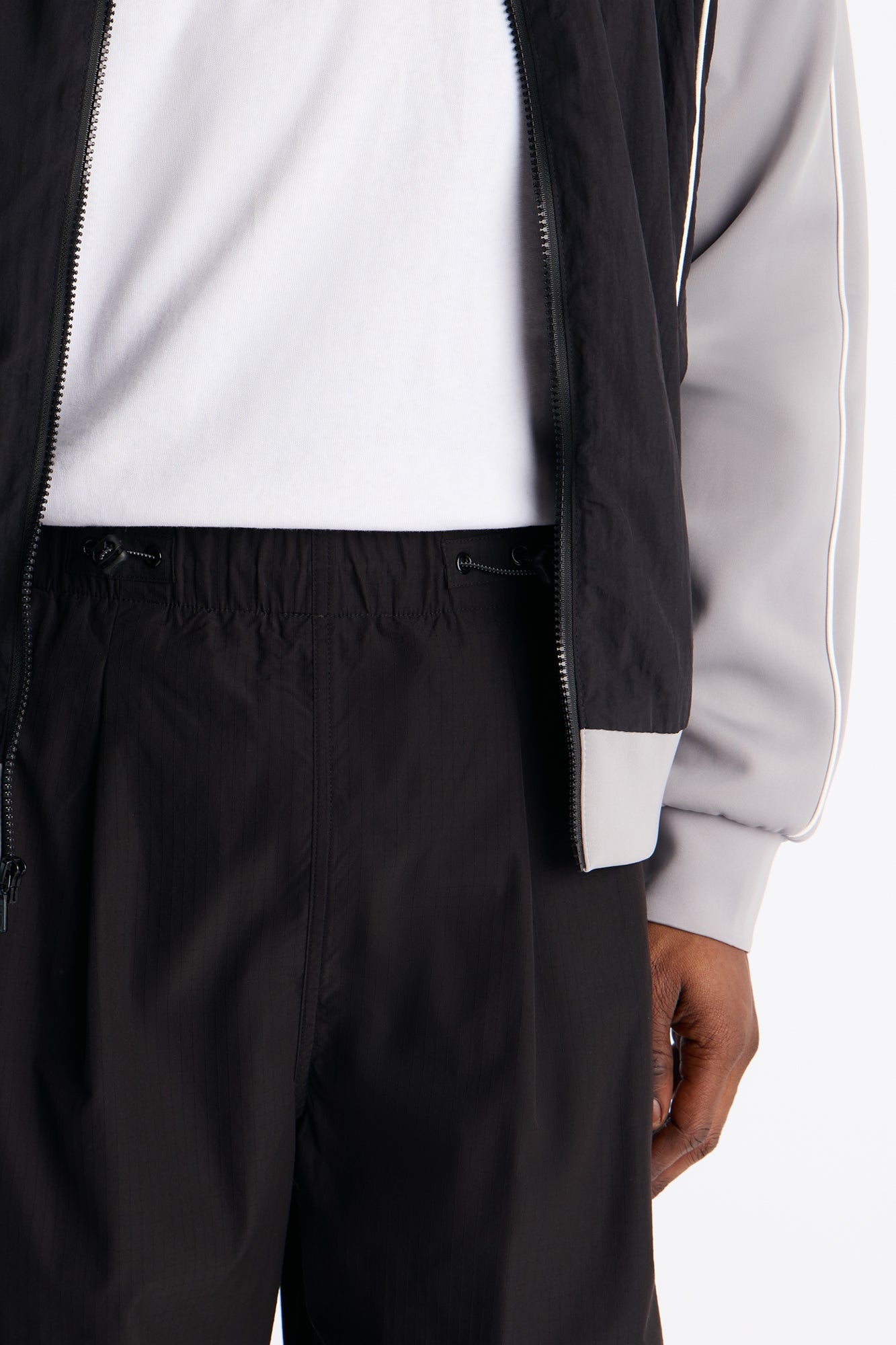 Wide Leg Rear All Over Pocket Tech Pant - Black