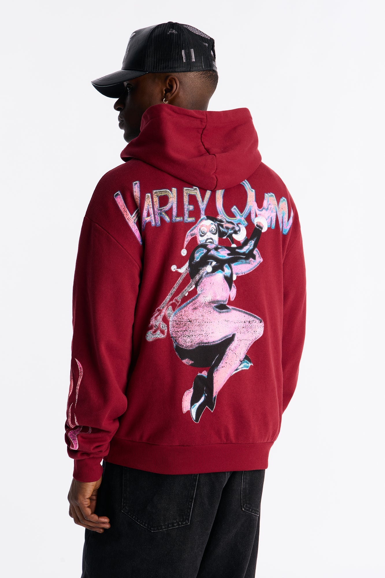 DC Harley Quinn Hoodie - Burgundy