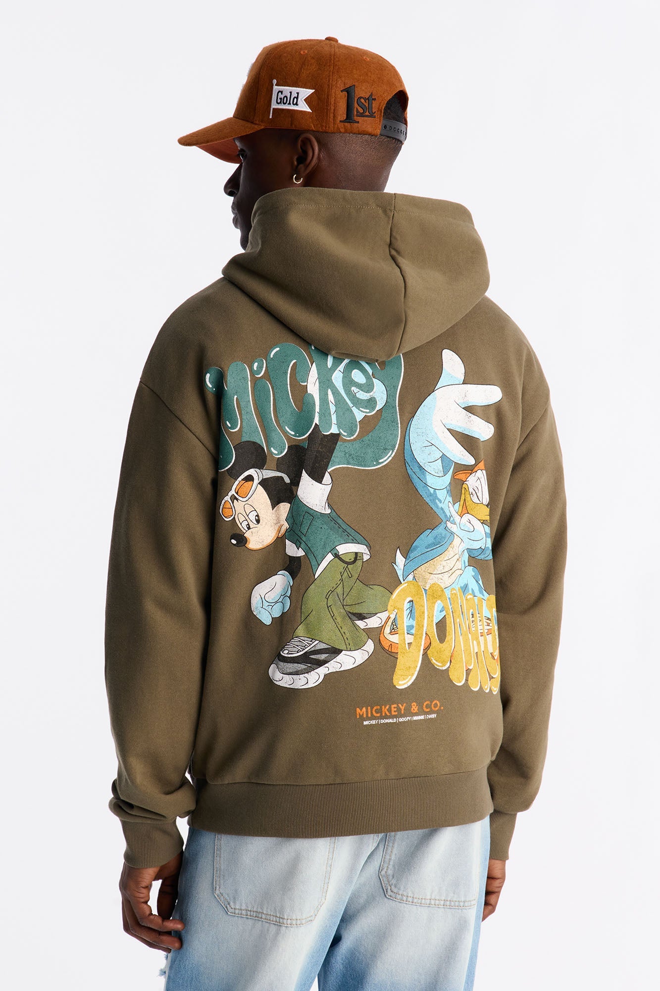 Disney Mickey And Donald Hoodie - Olive