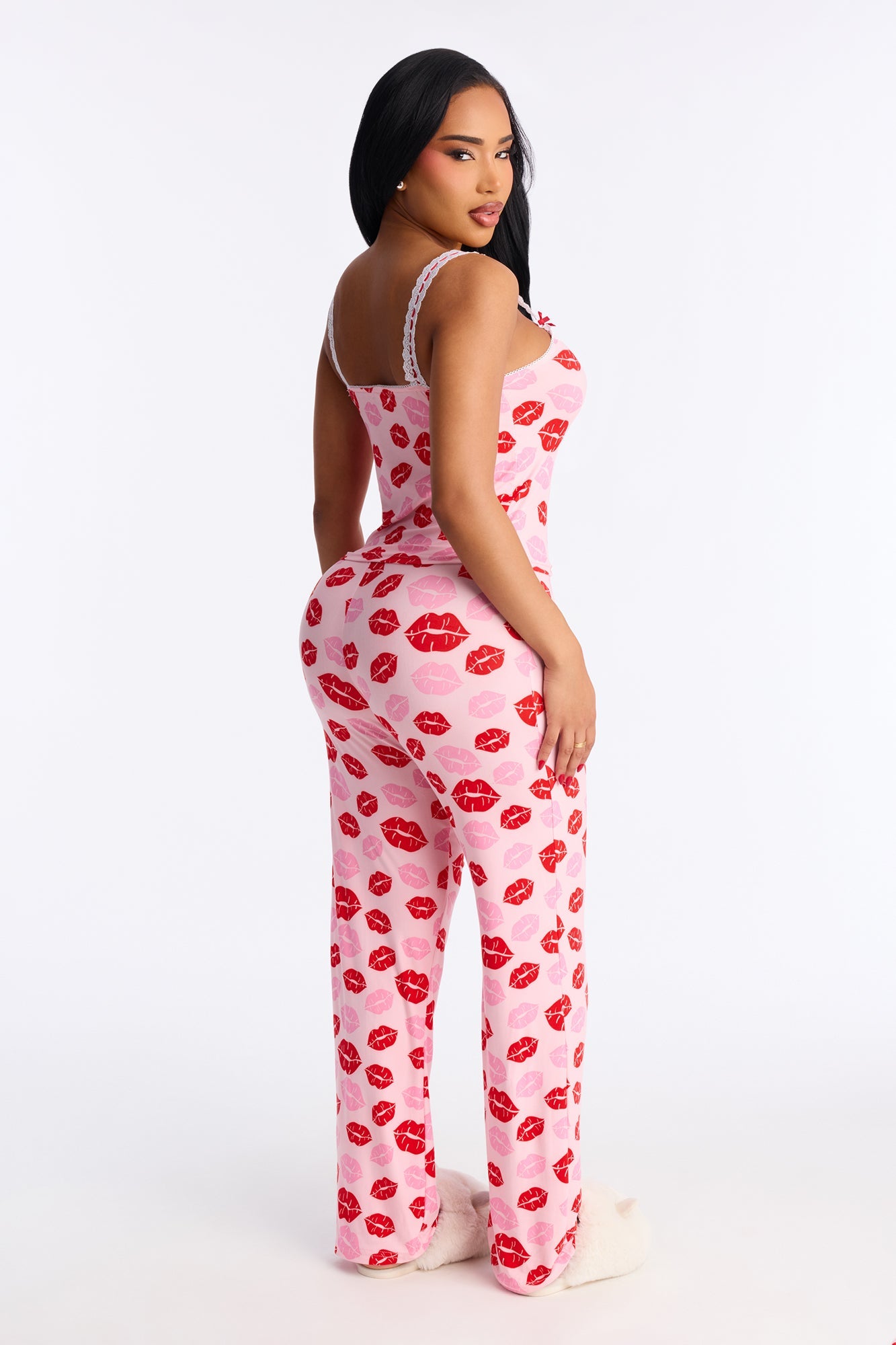 Kisses For You Cami PJ Pant Set - Pink/combo