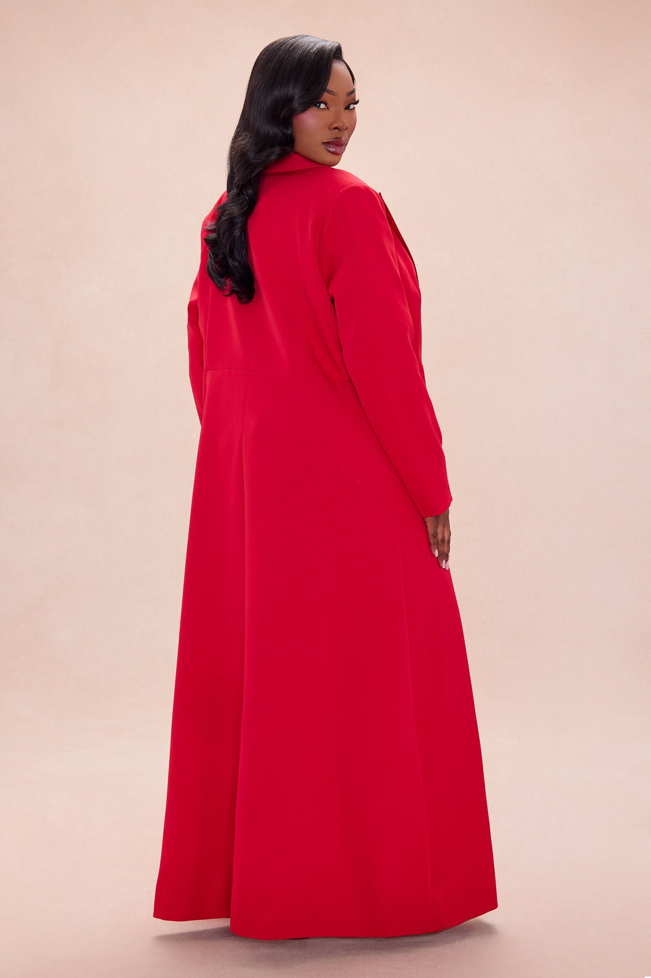Cassia Blazer Coat - Red
