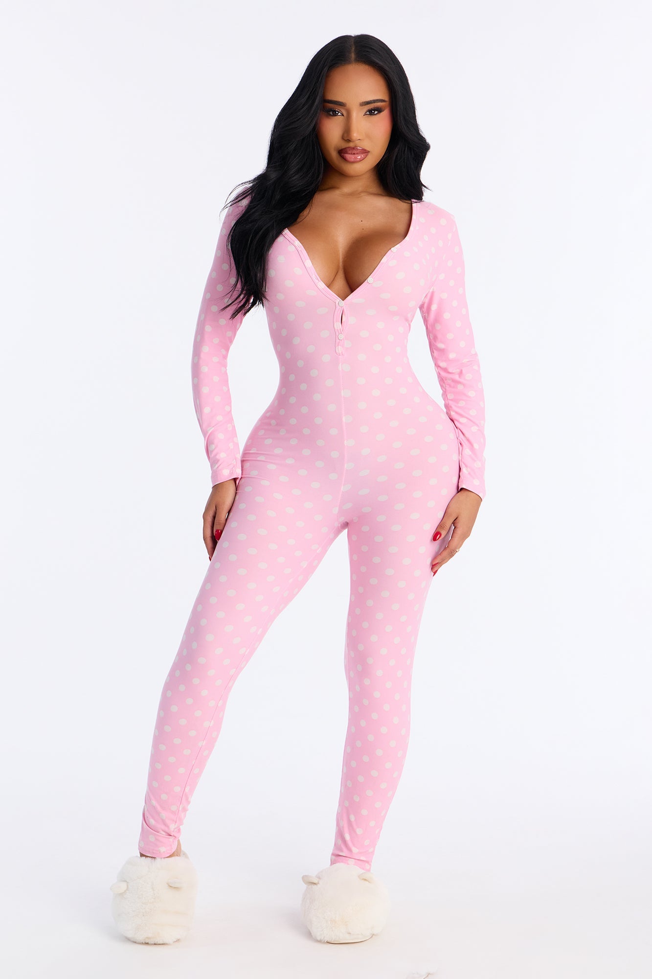 Ready For Bedtime Long Sleeve PJ Jumpsuit Onesie - Pink