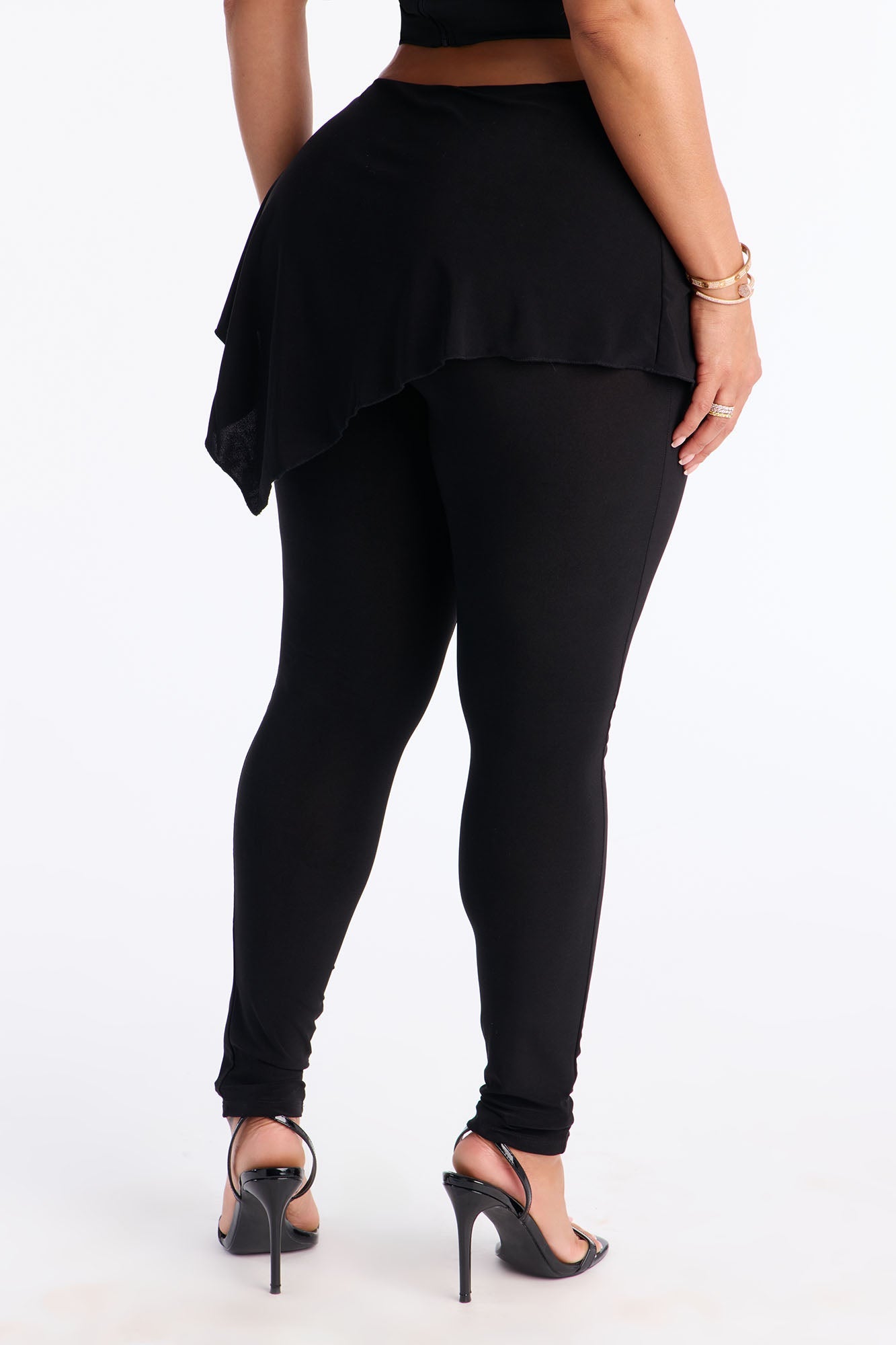 Ballerina Skirted Legging 29″ - Black