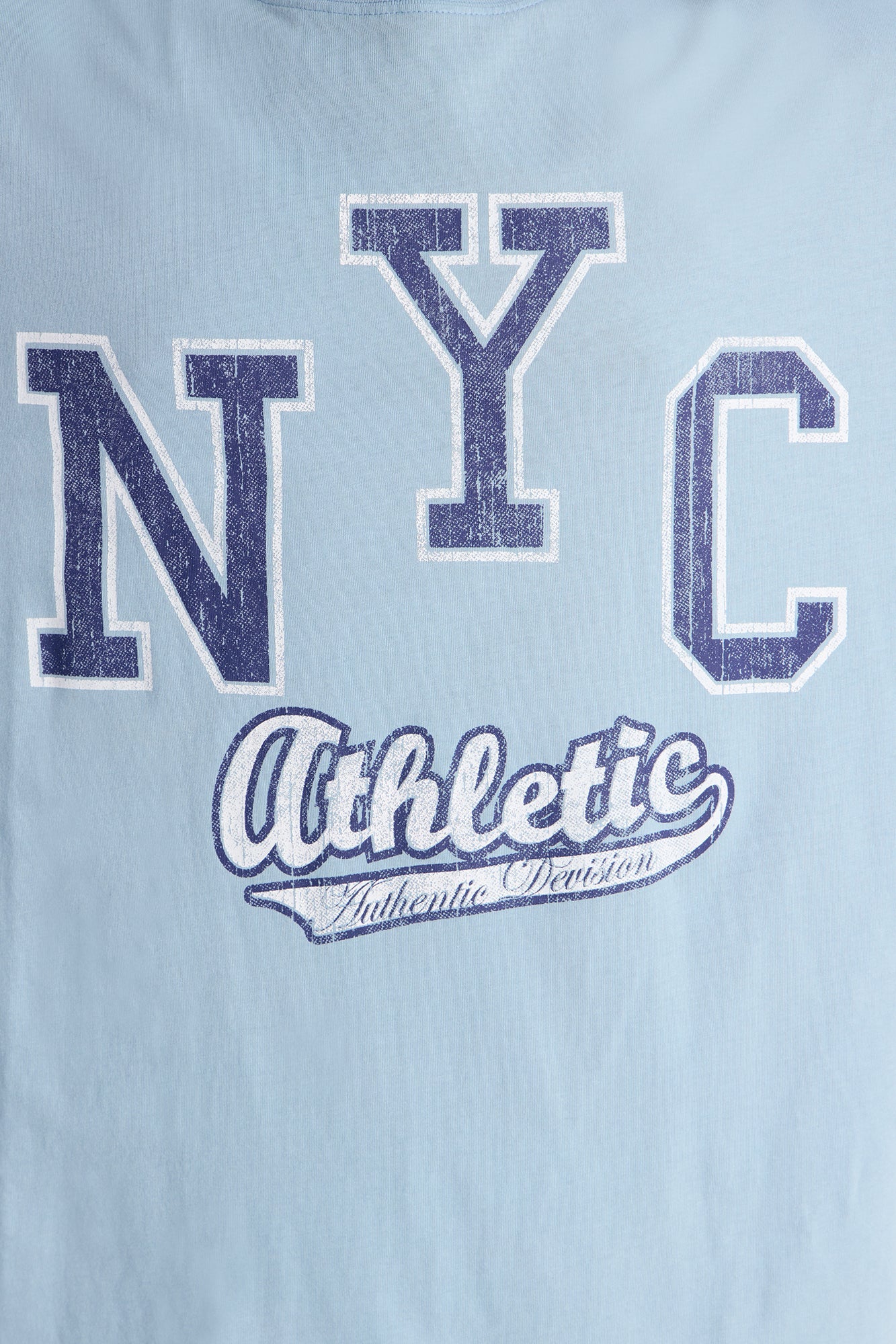 NYC Athletic Dept Oversized Short Sleeve Tee - Light Blue