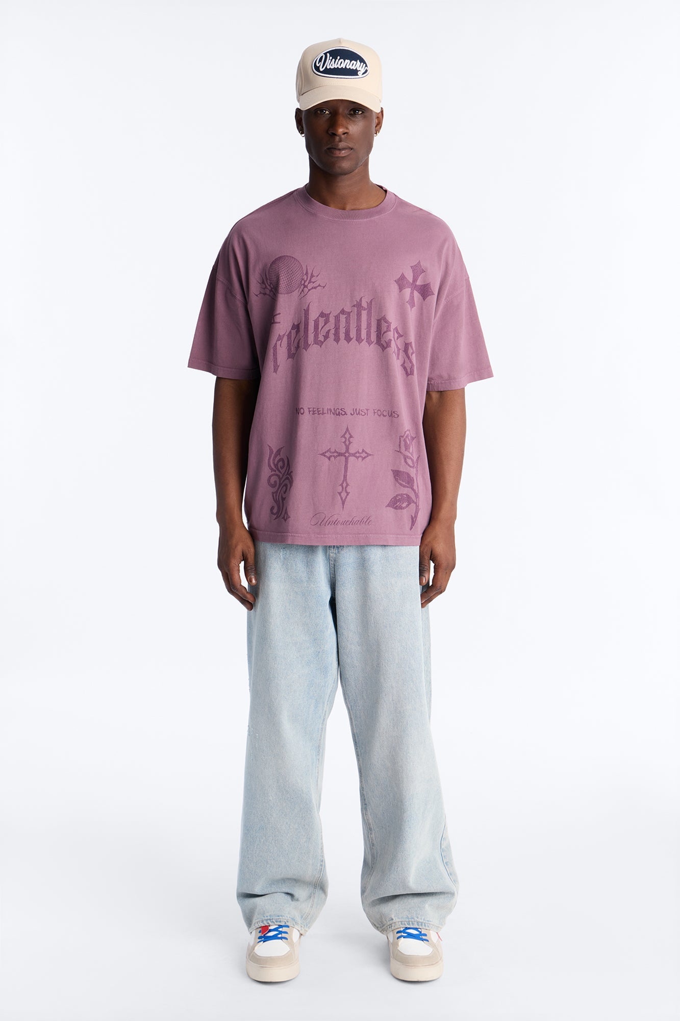 Relentless Untouchable Oversized Short Sleeve Tee - Purple