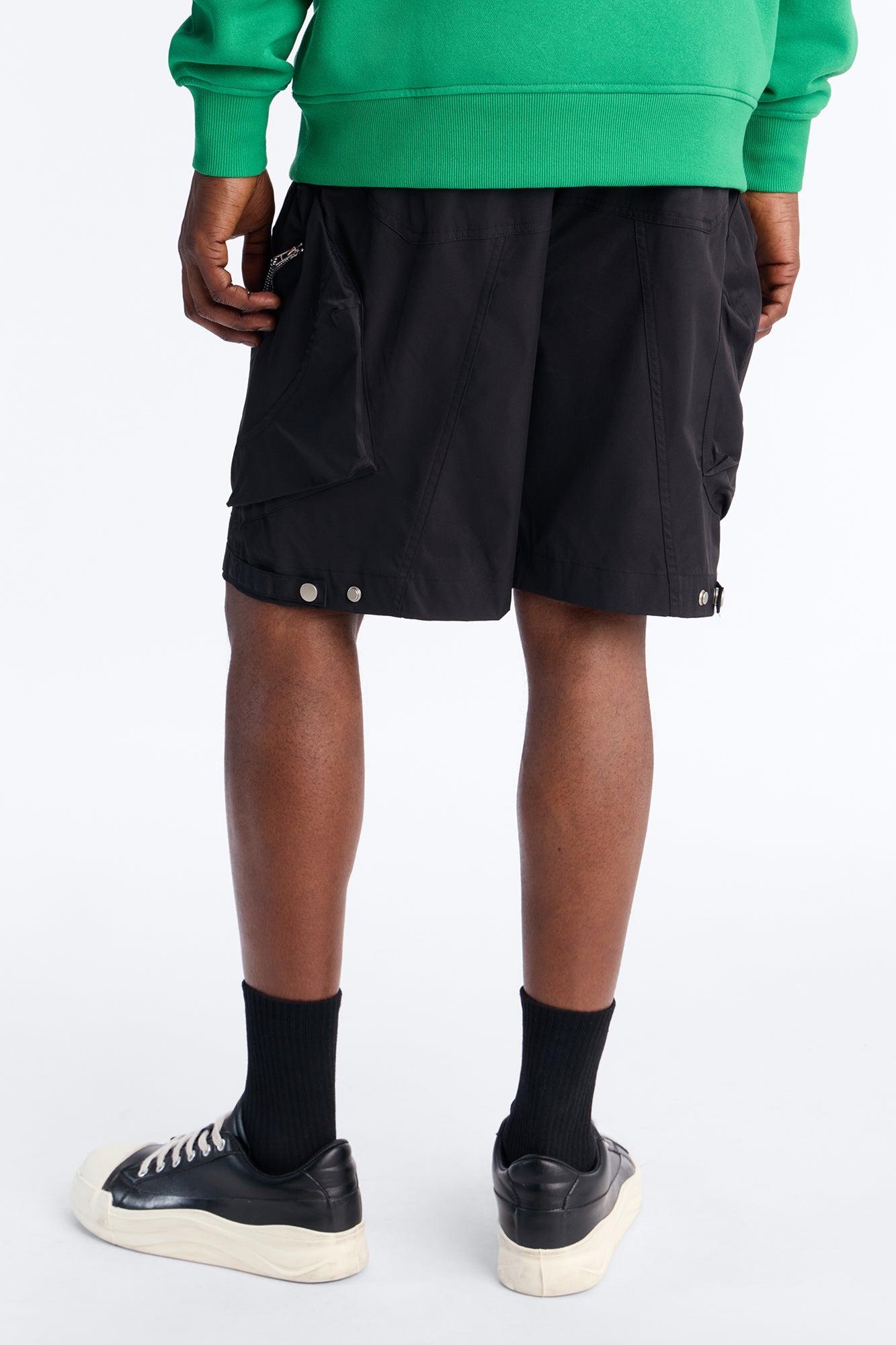 Relaxed Pearson Gates Multi Straps Utility Short - Black