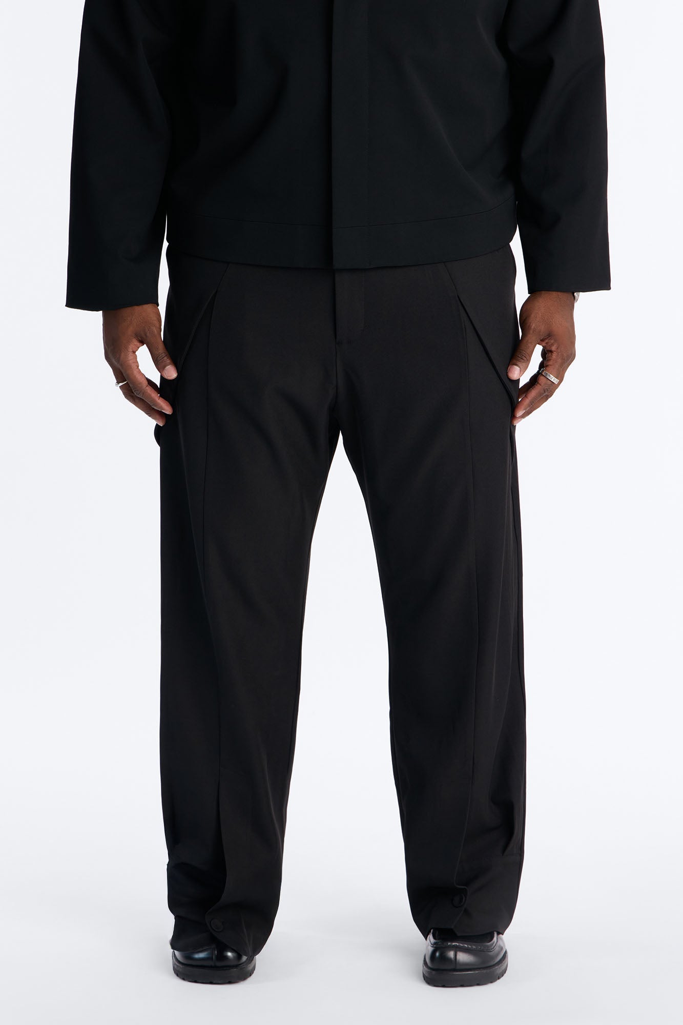 Baggy Malibu Deconstructed Tailored Trouser - Black