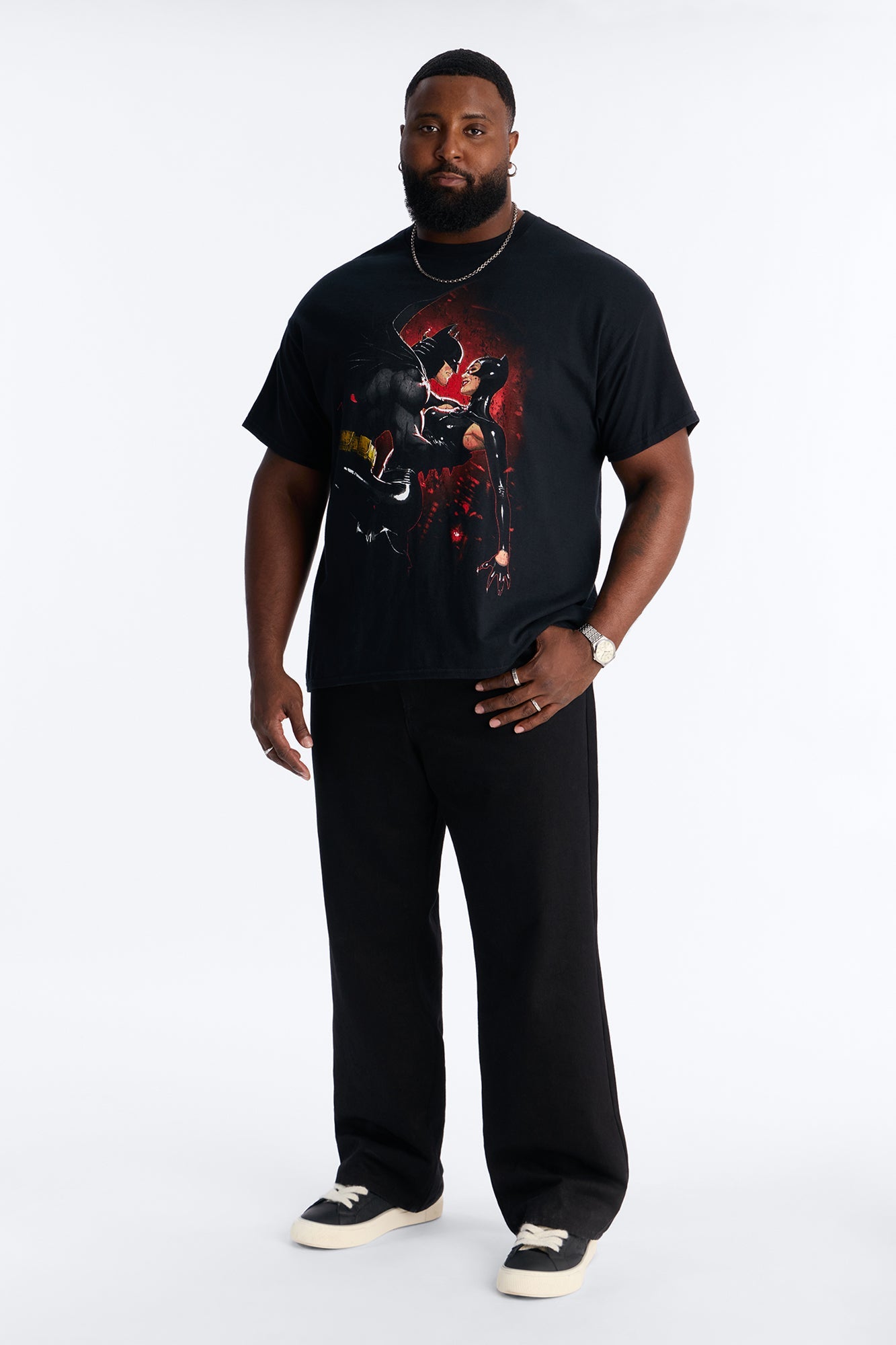 Batman And Catwoman Power Duo Short Sleeve Tee - Black