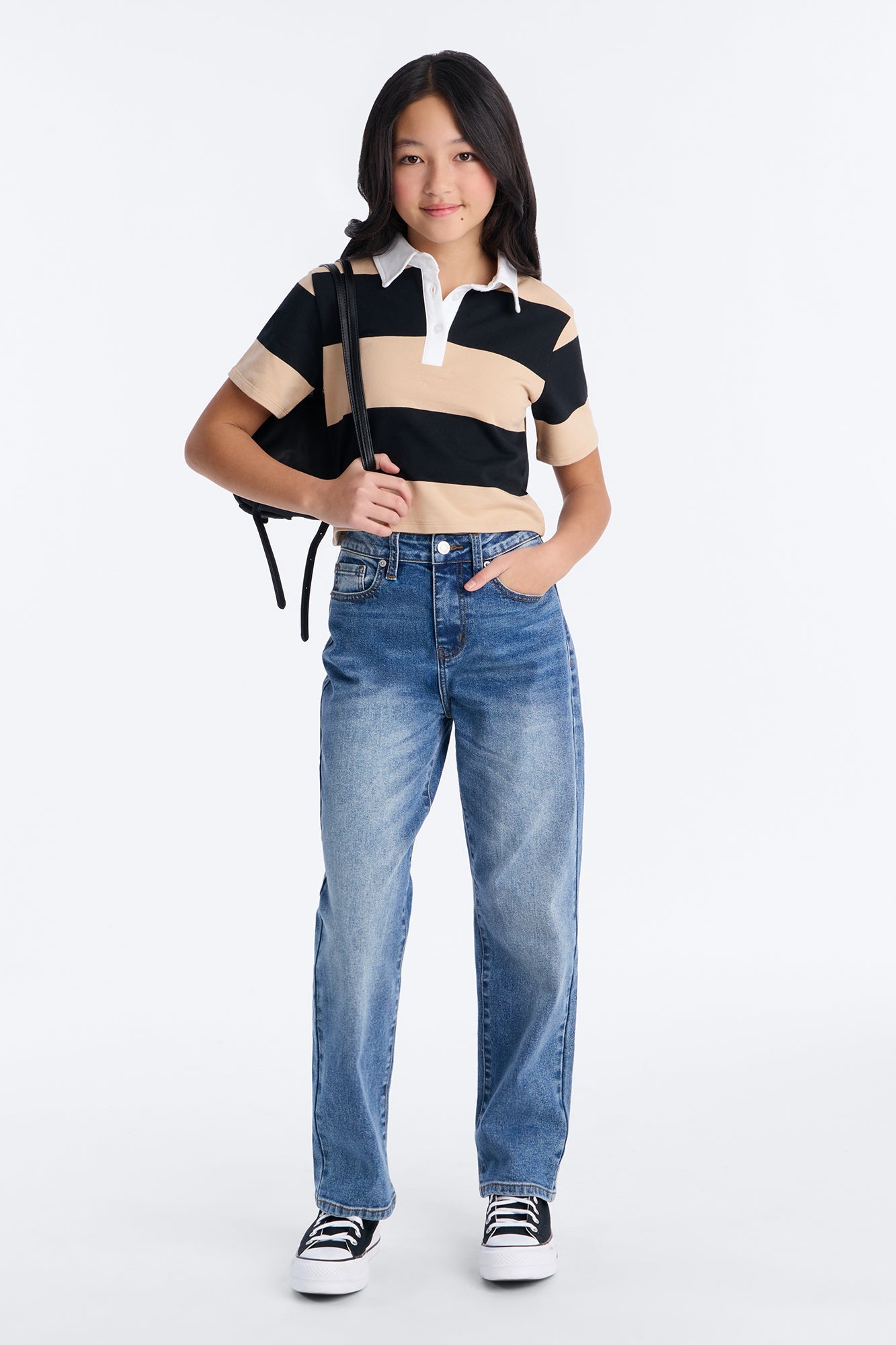 Mini Left You Speechless Straight Leg Jeans - Medium Wash