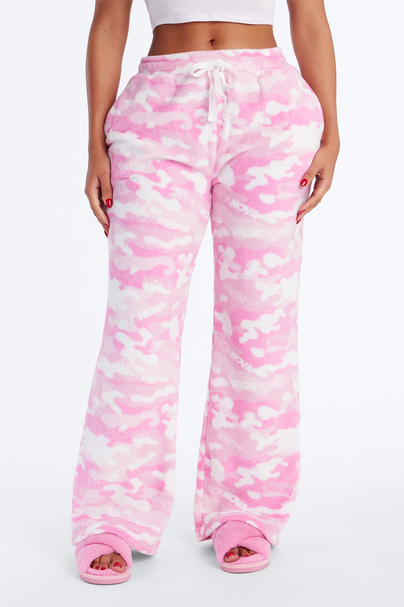 Nova Camo Plush PJ Pants - Pink
