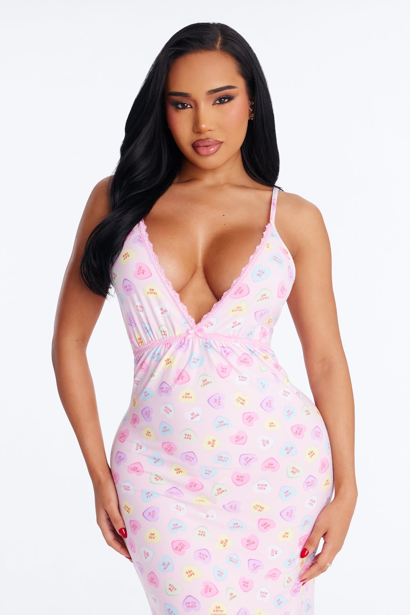 Your Sweetheart Maxi PJ Sleep Dress - Pink/combo