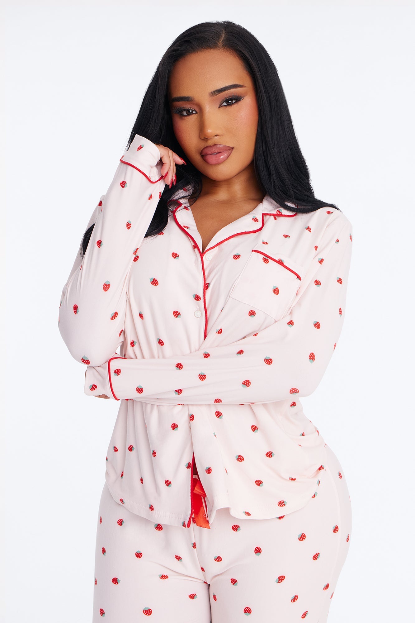 Sweetest Berry Long Sleeve PJ Pant Set - Pink/combo