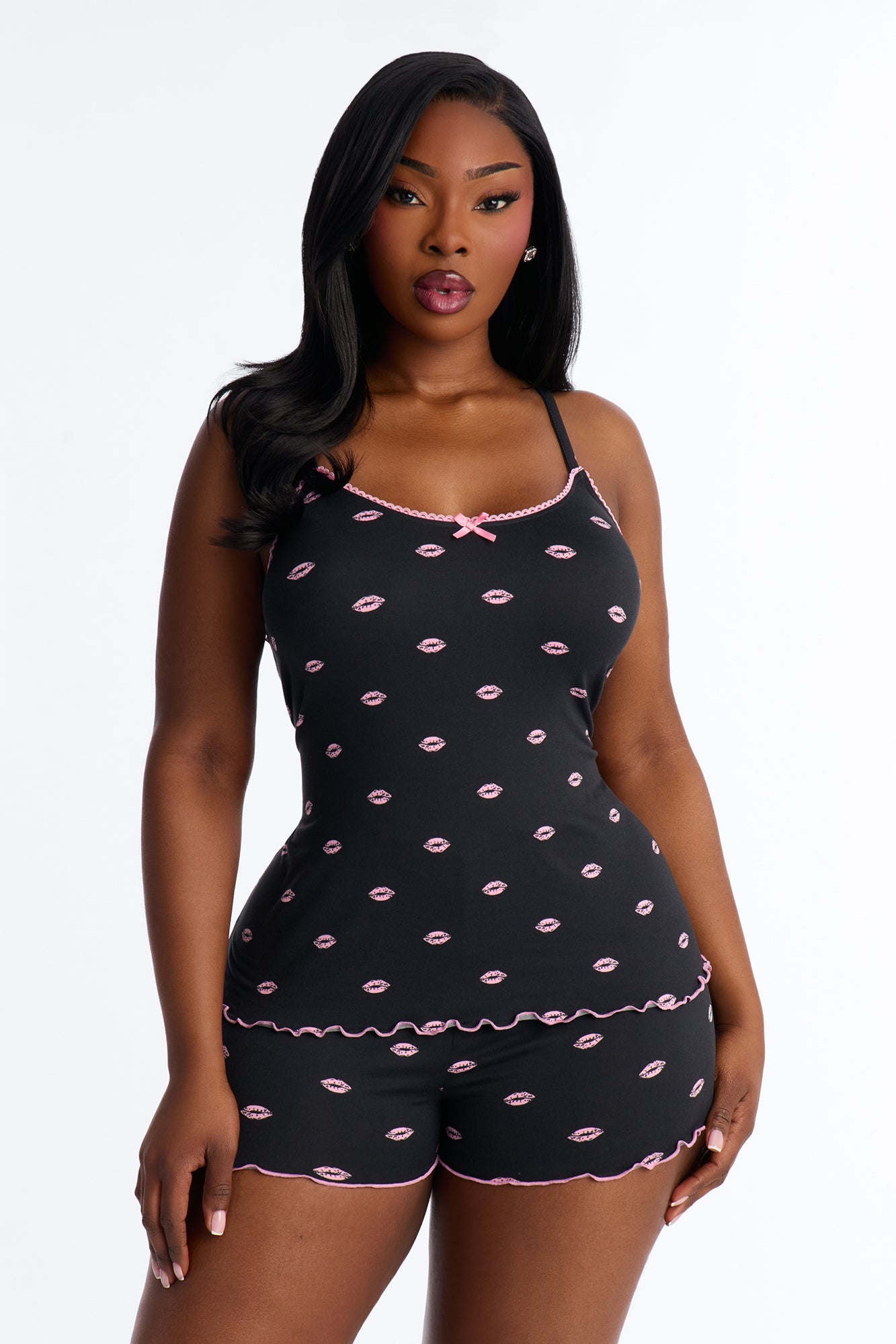 Love Is Sweet Cami PJ Short Set - Pink/combo