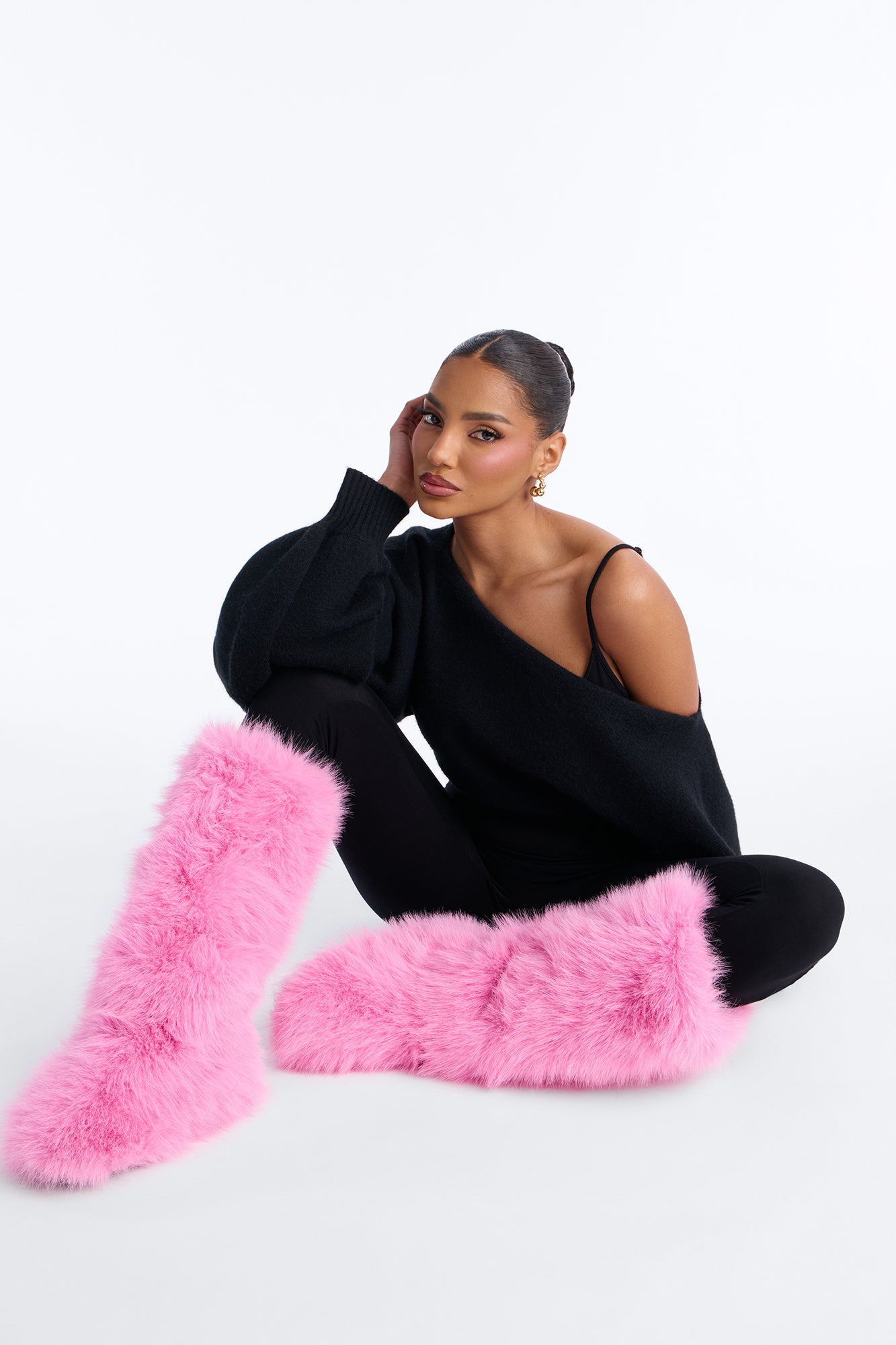 Fireside Faux Fur Boots - Pink