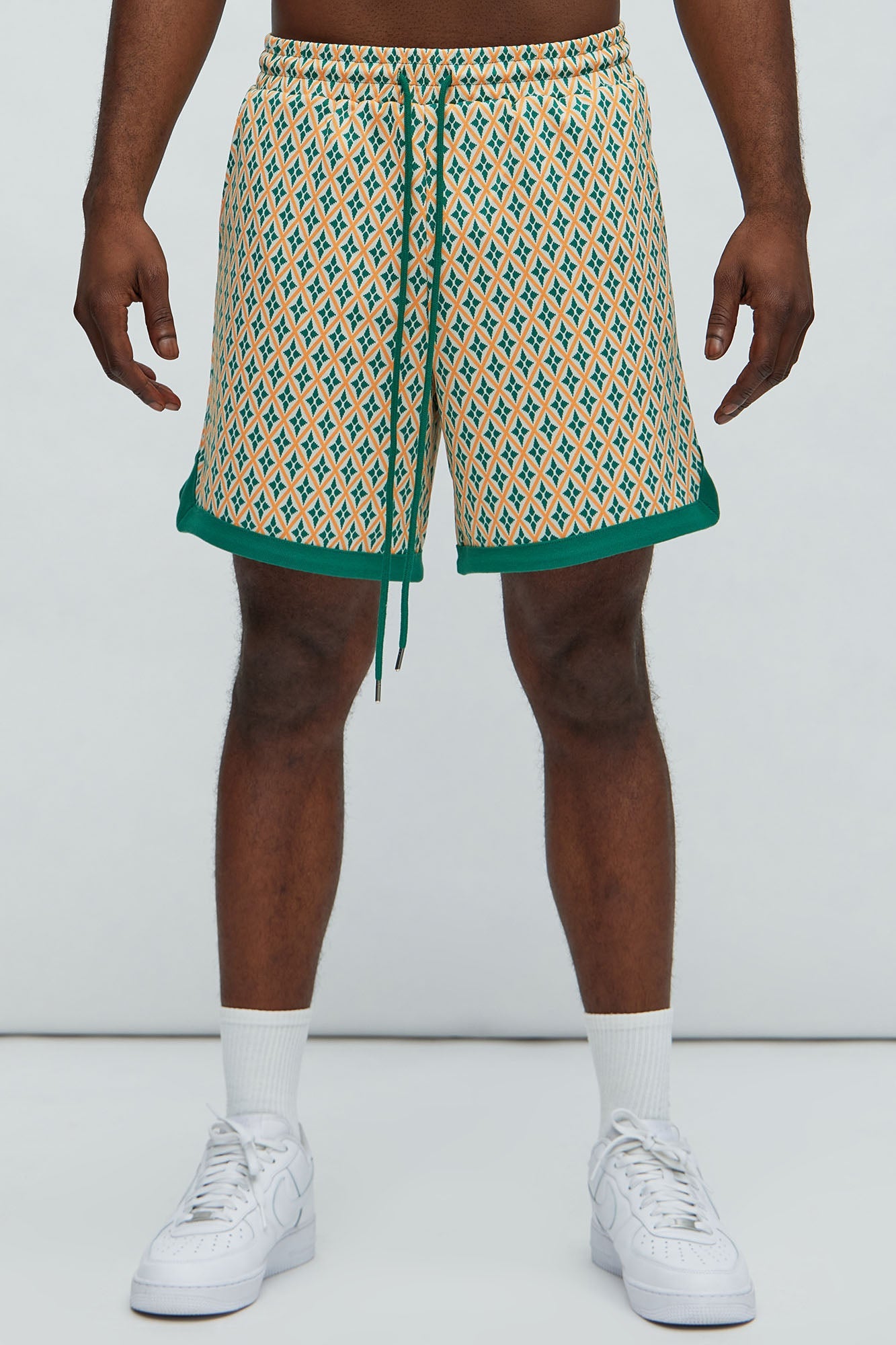 Rushmore Knit Warmup Shorts - Green/combo