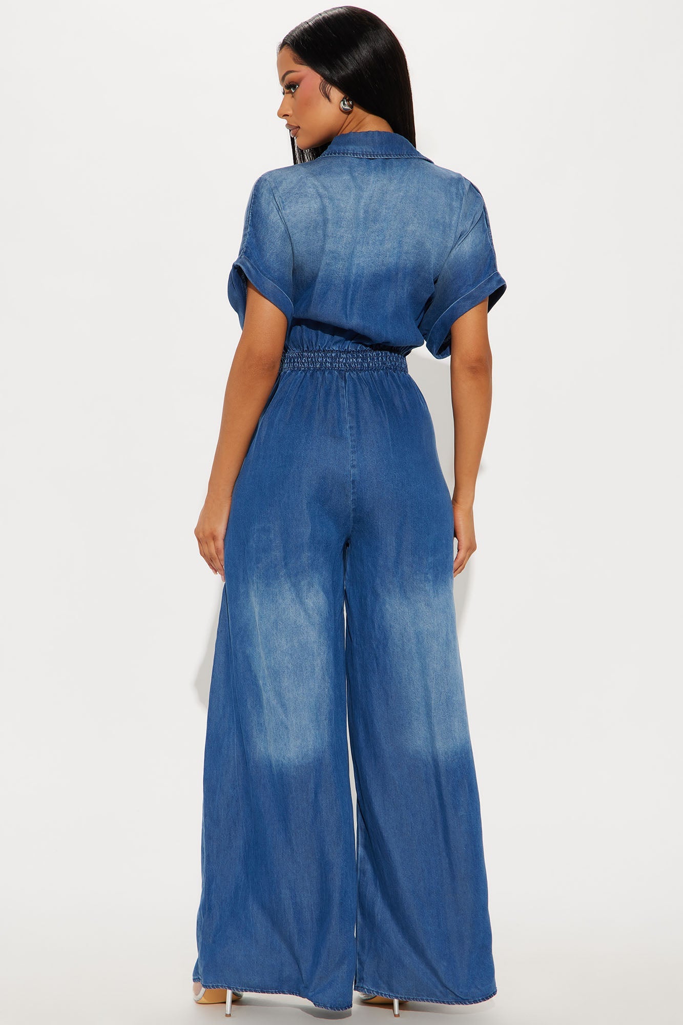 Lorette Chambray Jumpsuit - Medium Wash