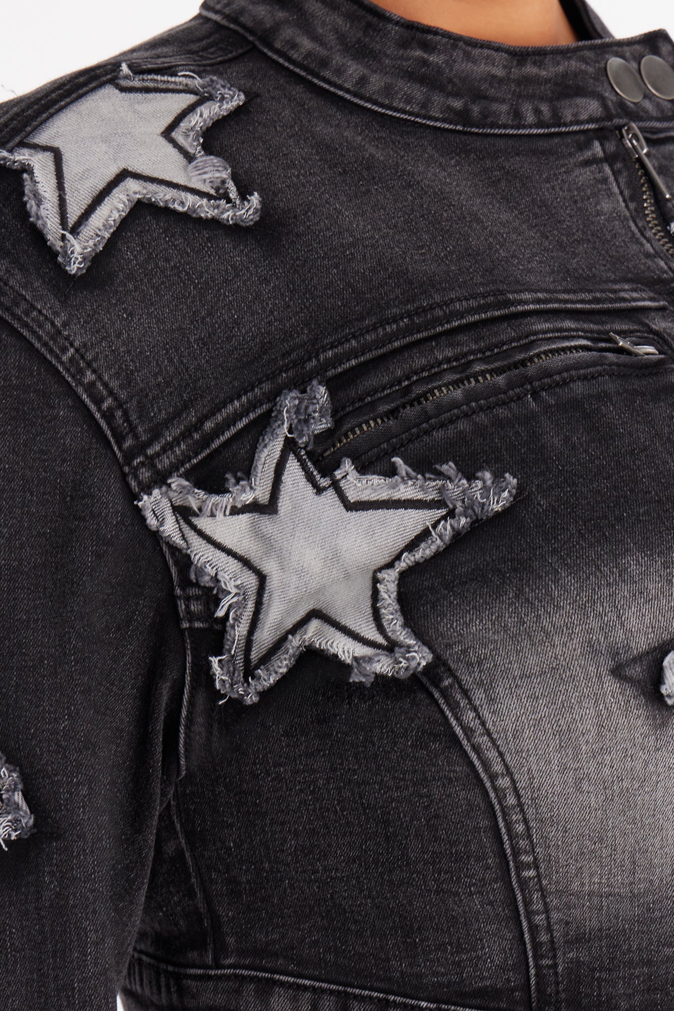 Starstruck Denim Jacket - Black Wash