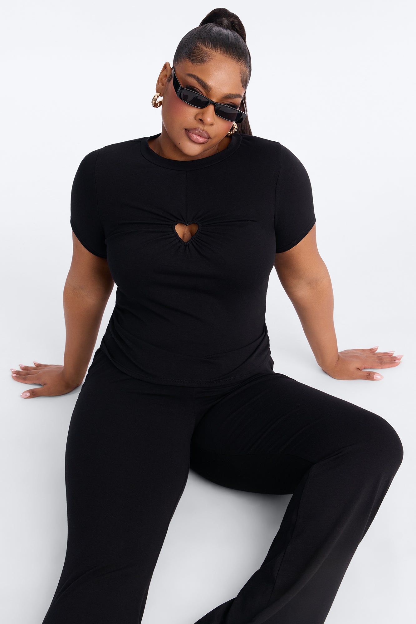 Your Sweetheart Pant Set - Black