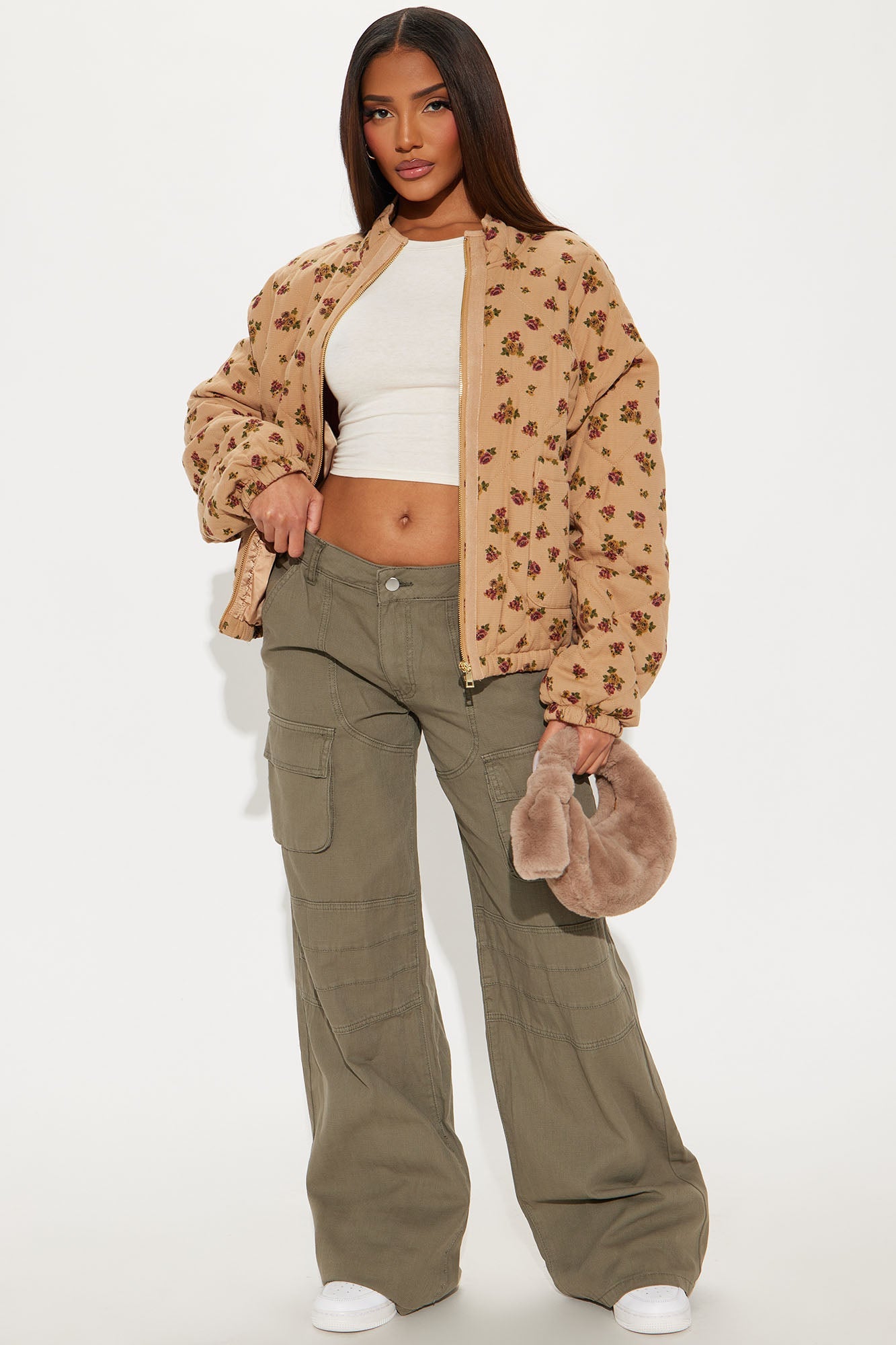 As Sweet As They Come Oversized Quilted Jacket - Stone