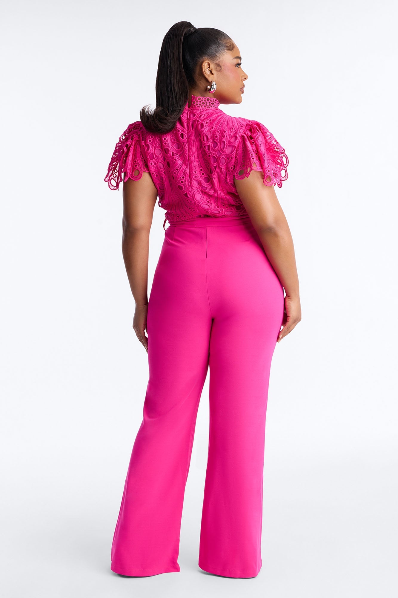 Donella Crepe Jumpsuit - Fuchsia
