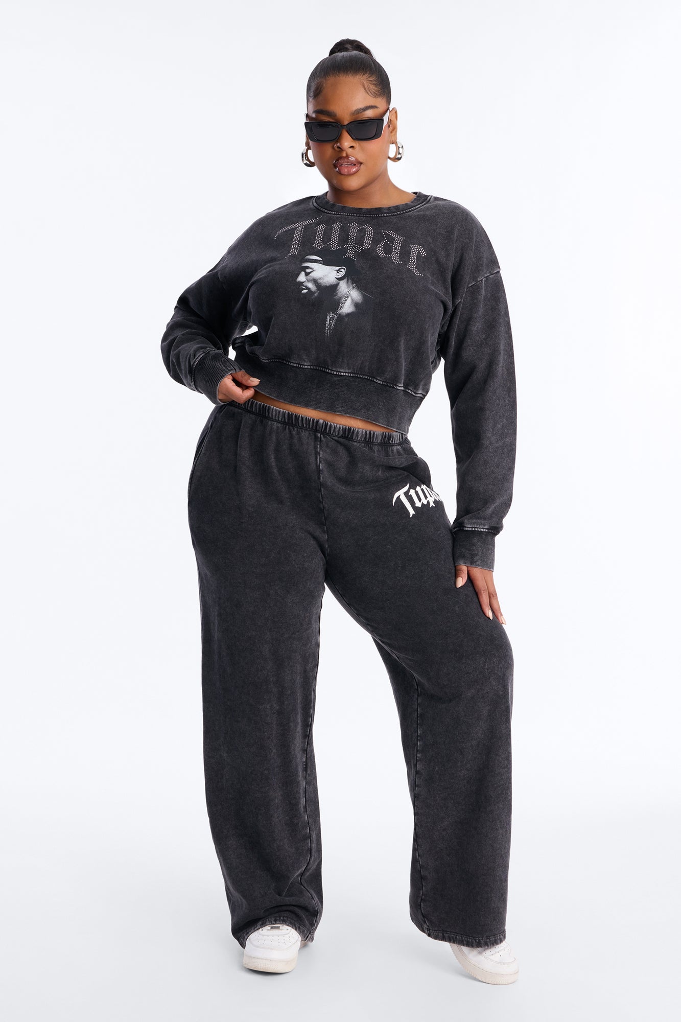 Tupac Washed Lounge Pant - Black
