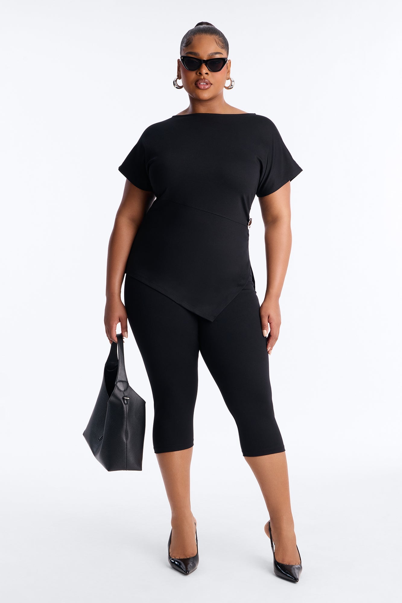 Raye Ponte Capri Set - Black